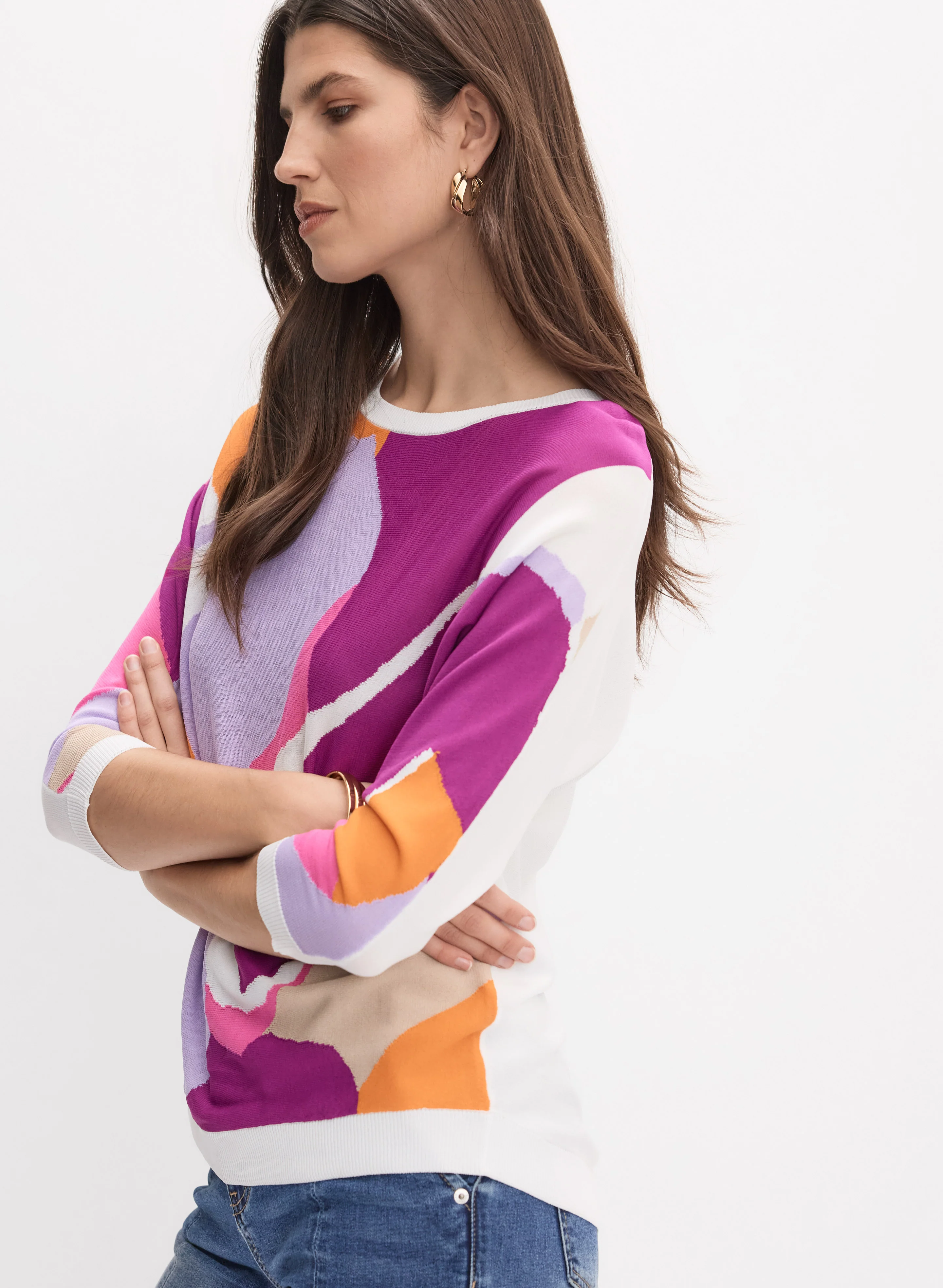 Joseph Ribkoff - Colour Block Pullover - Image 5