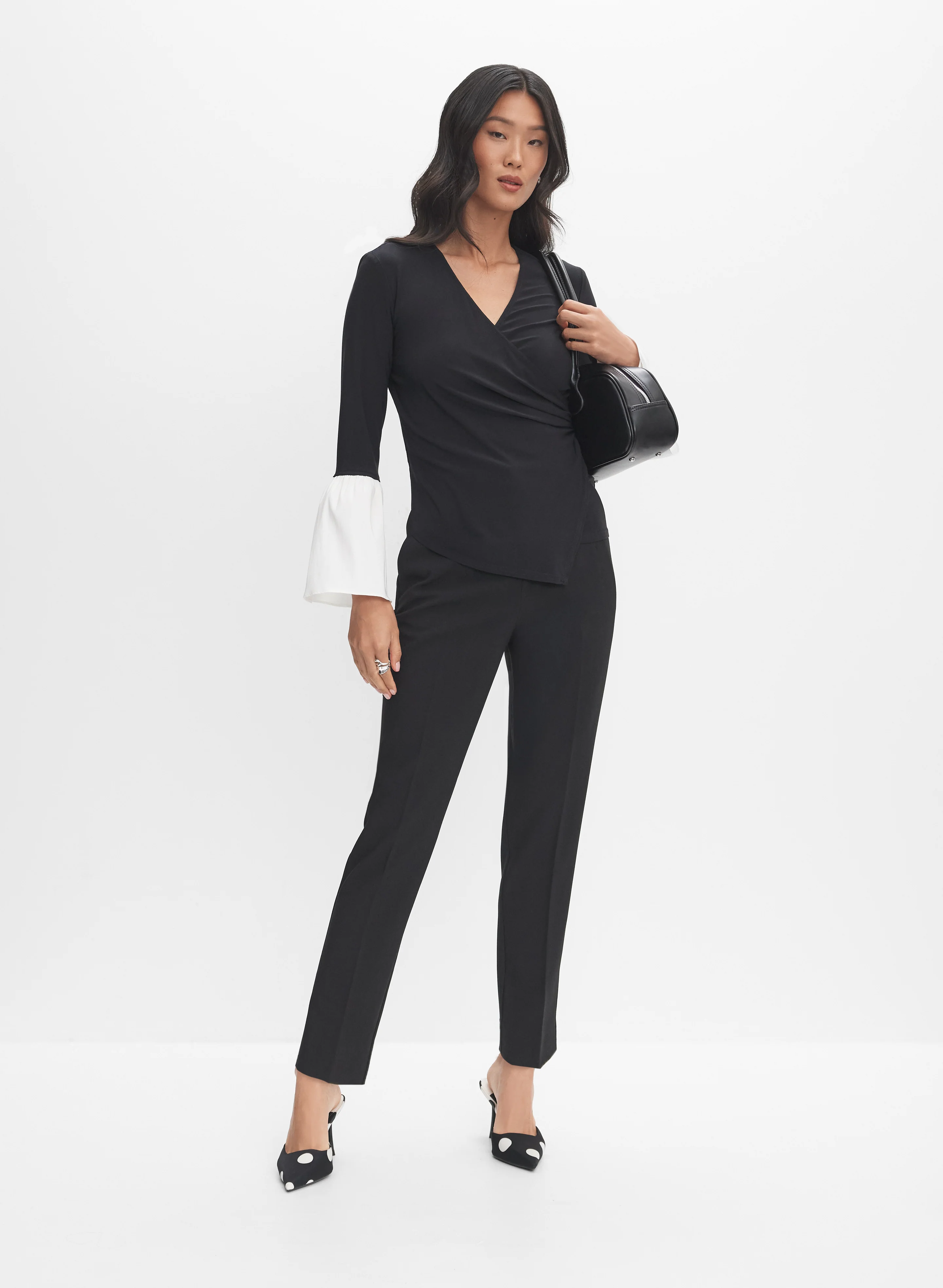 Joseph Ribkoff - Contrast Bell Sleeve Top - Image 3