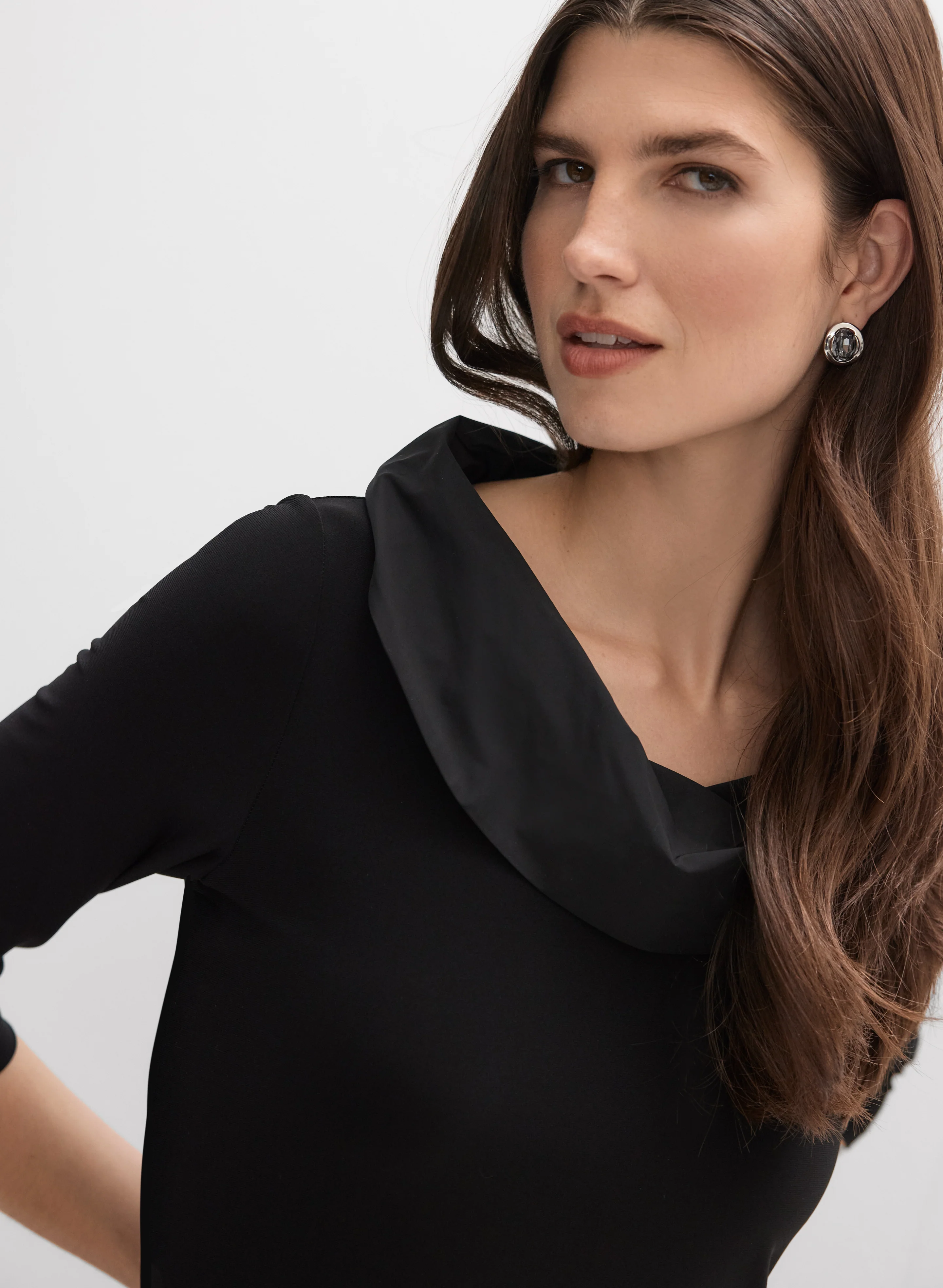 Joseph Ribkoff - Cowl Neck Midi Dress - Image 2