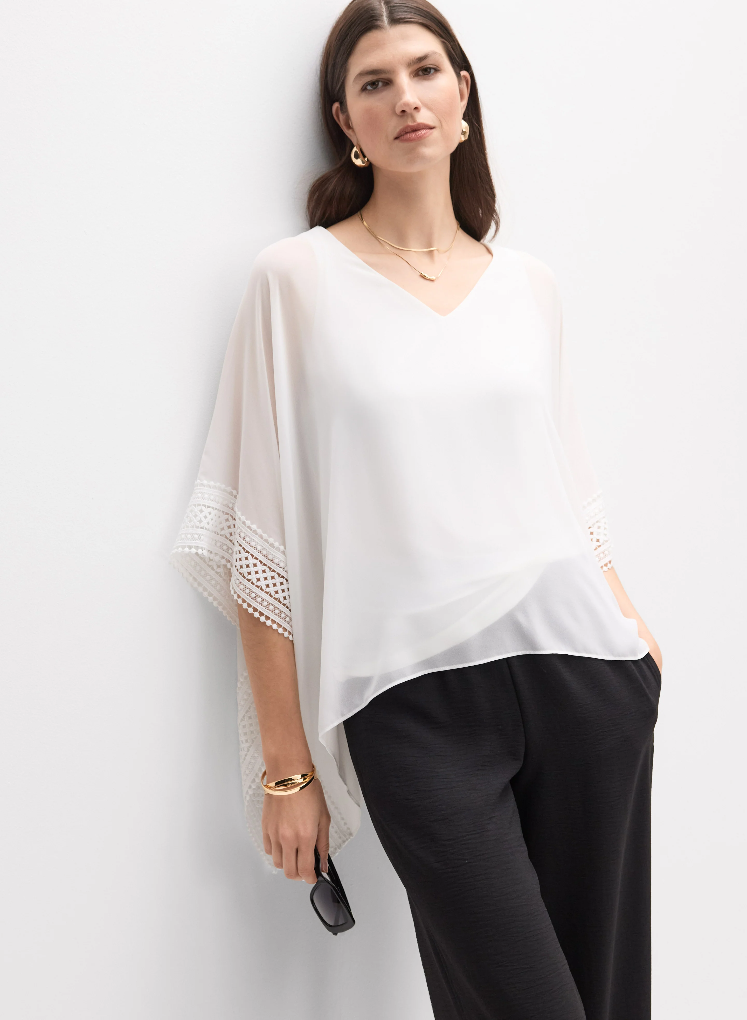 Joseph Ribkoff - Embroidered Trim Blouse