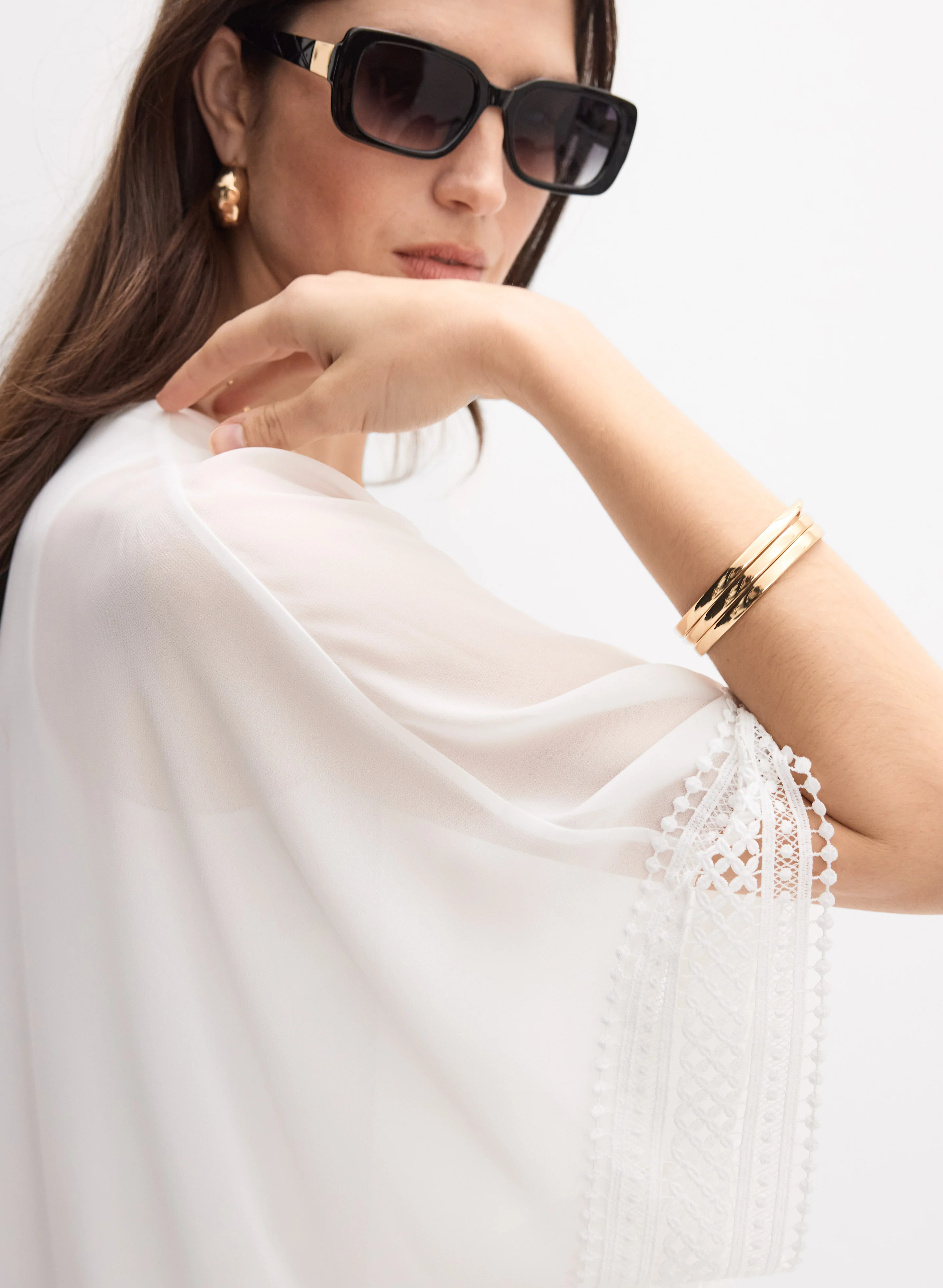 Joseph Ribkoff - Embroidered Trim Blouse - Image 2