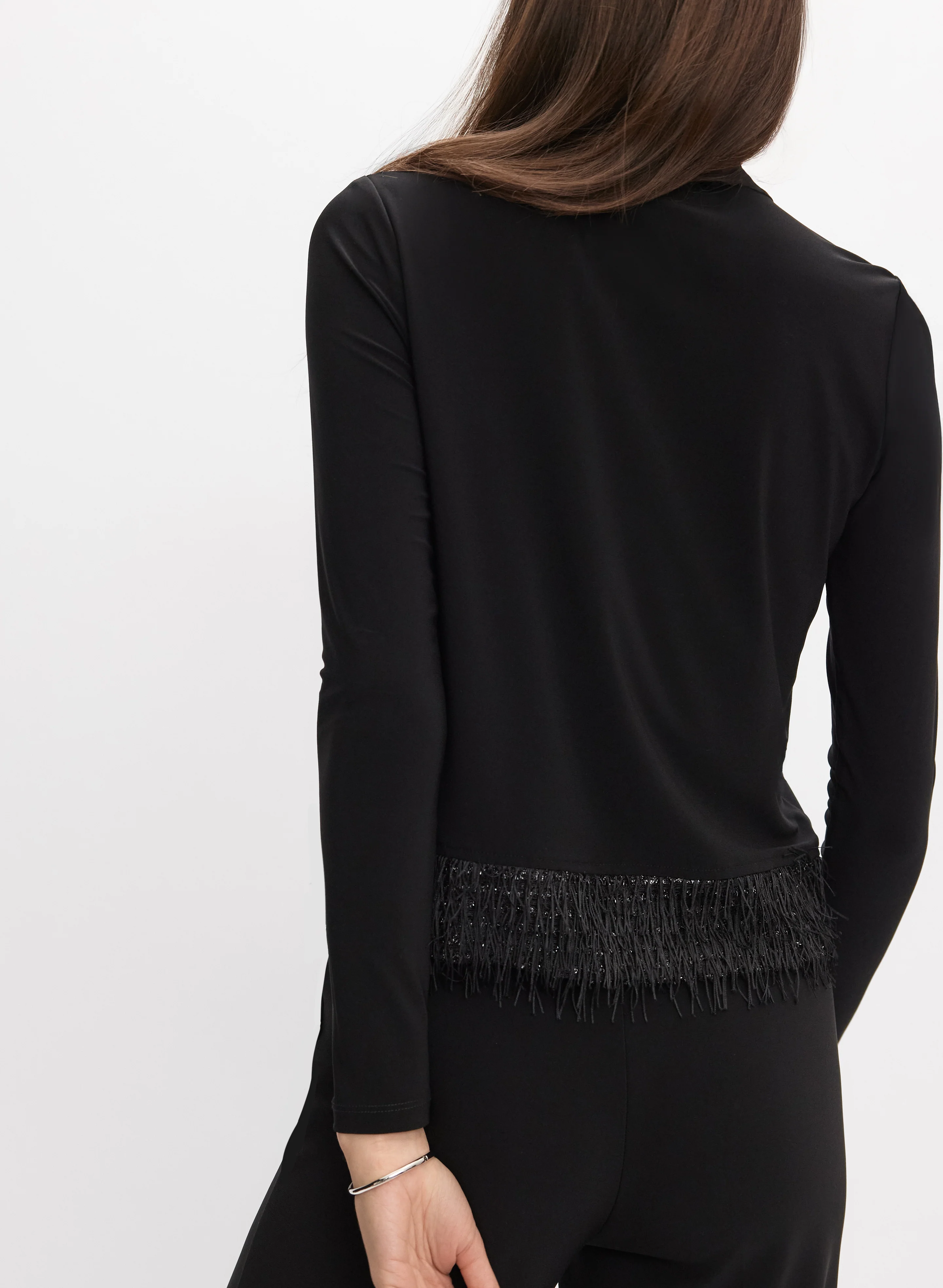Joseph Ribkoff - Feather Trim Top - Image 4