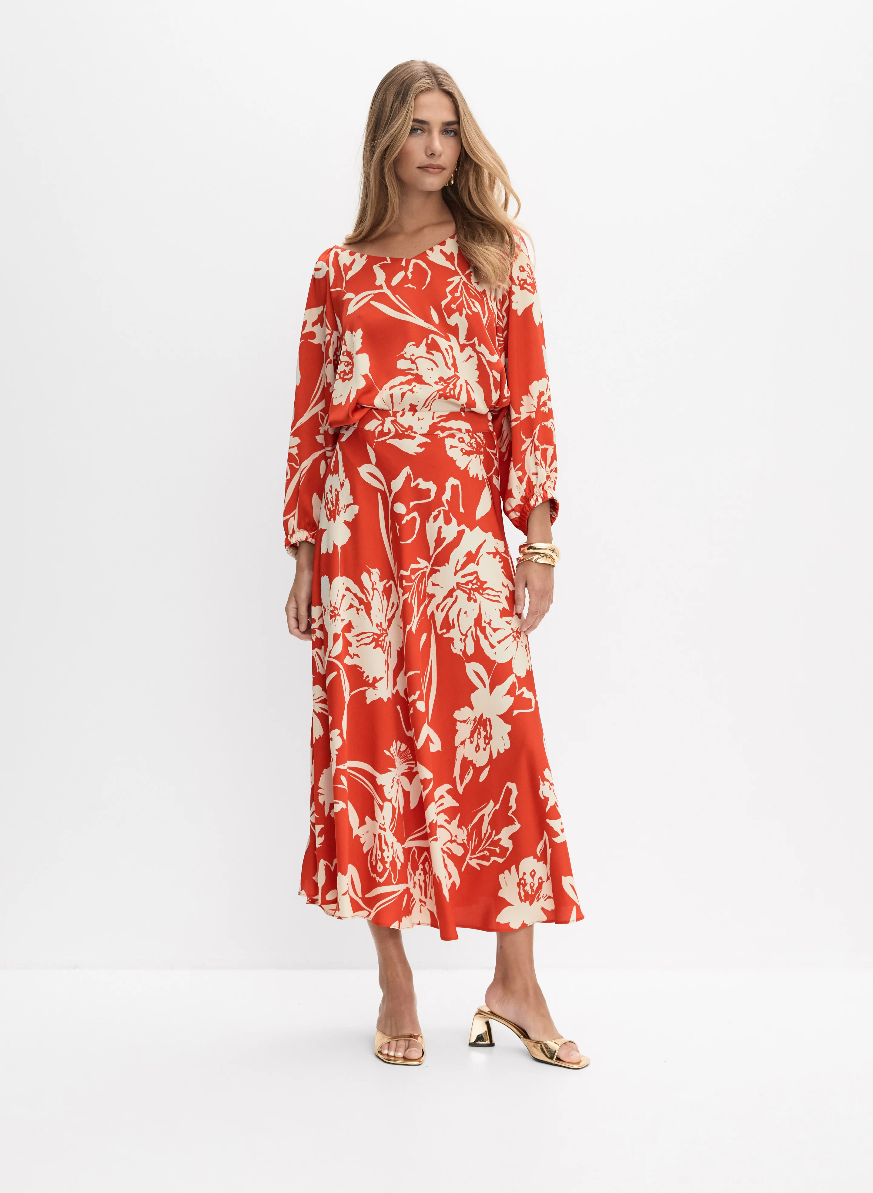 Joseph Ribkoff - Floral A-line Skirt - Image 3