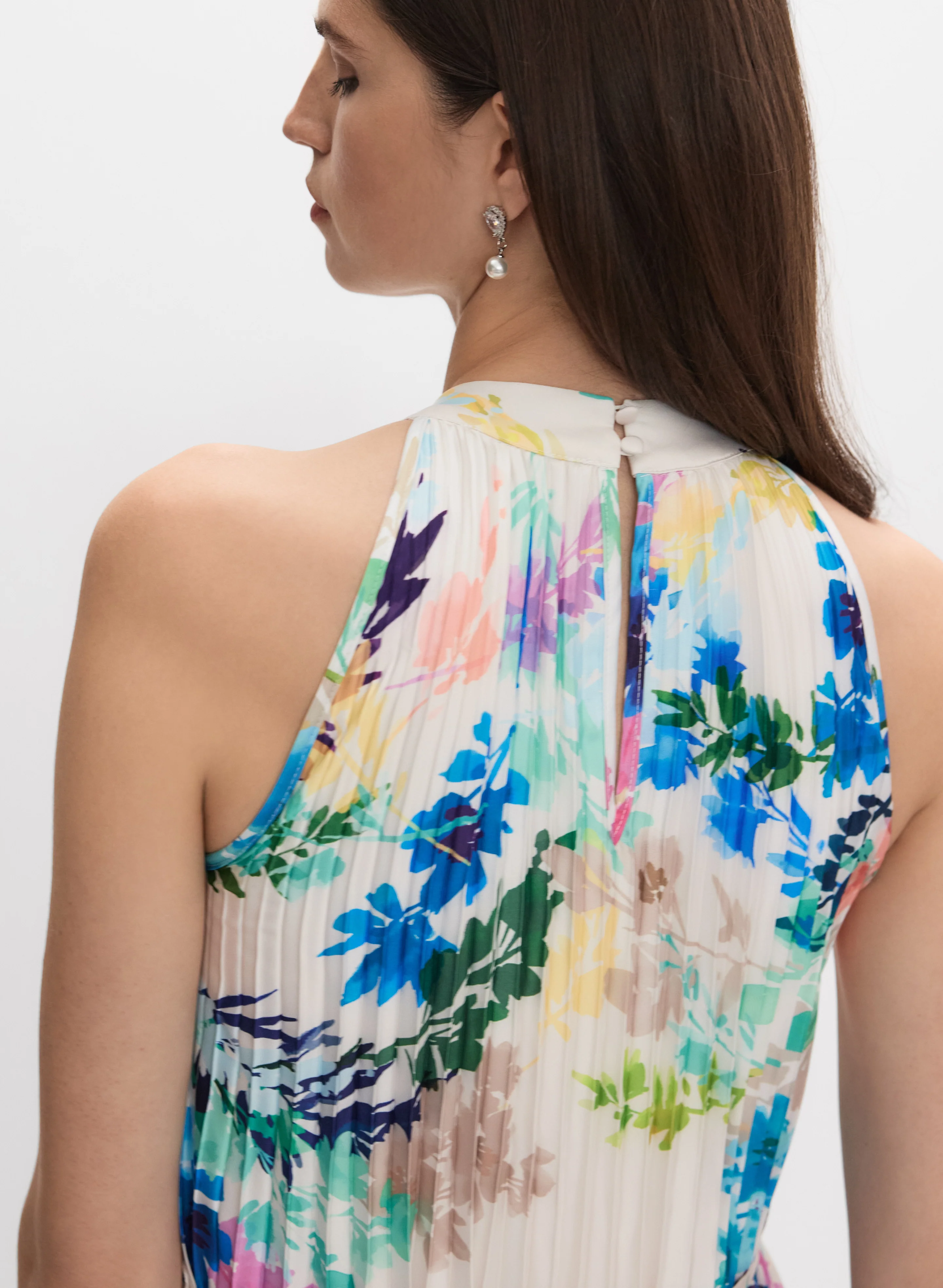 Joseph Ribkoff - Floral Pleated Dress - Image 2