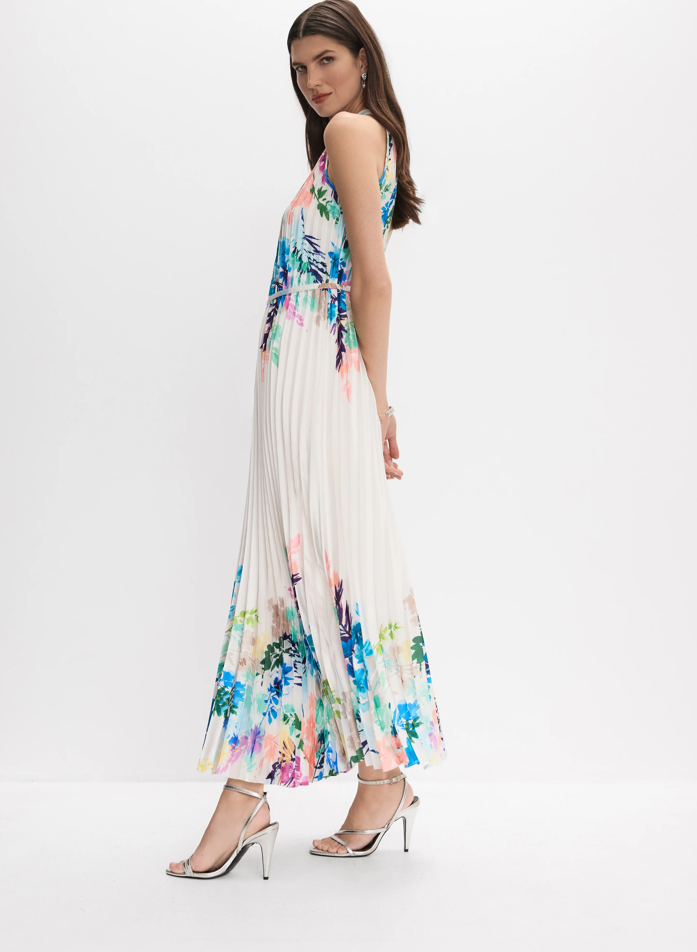 Joseph Ribkoff - Floral Pleated Dress - Image 3