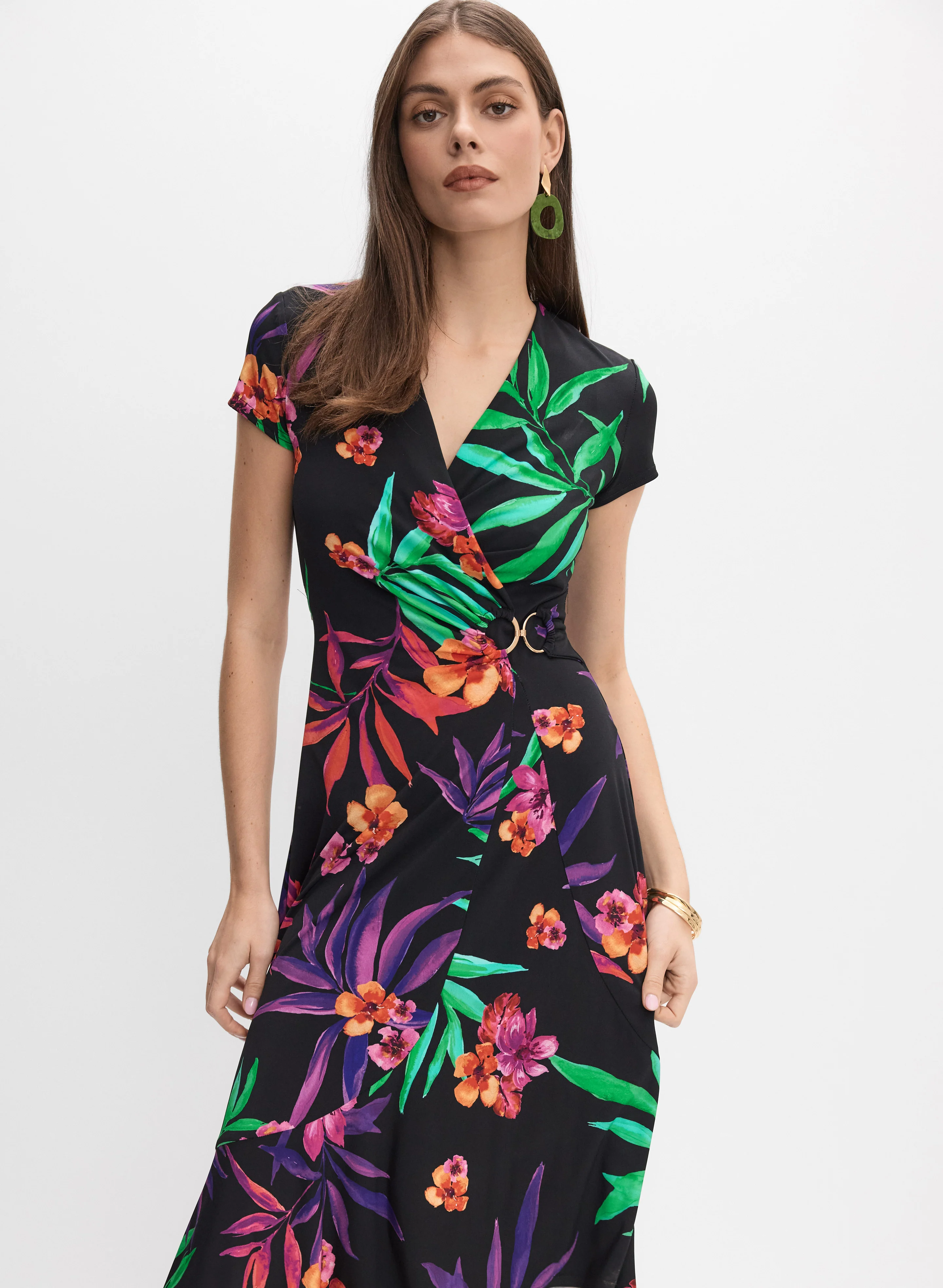 Joseph Ribkoff - Floral Print Dress - Image 4