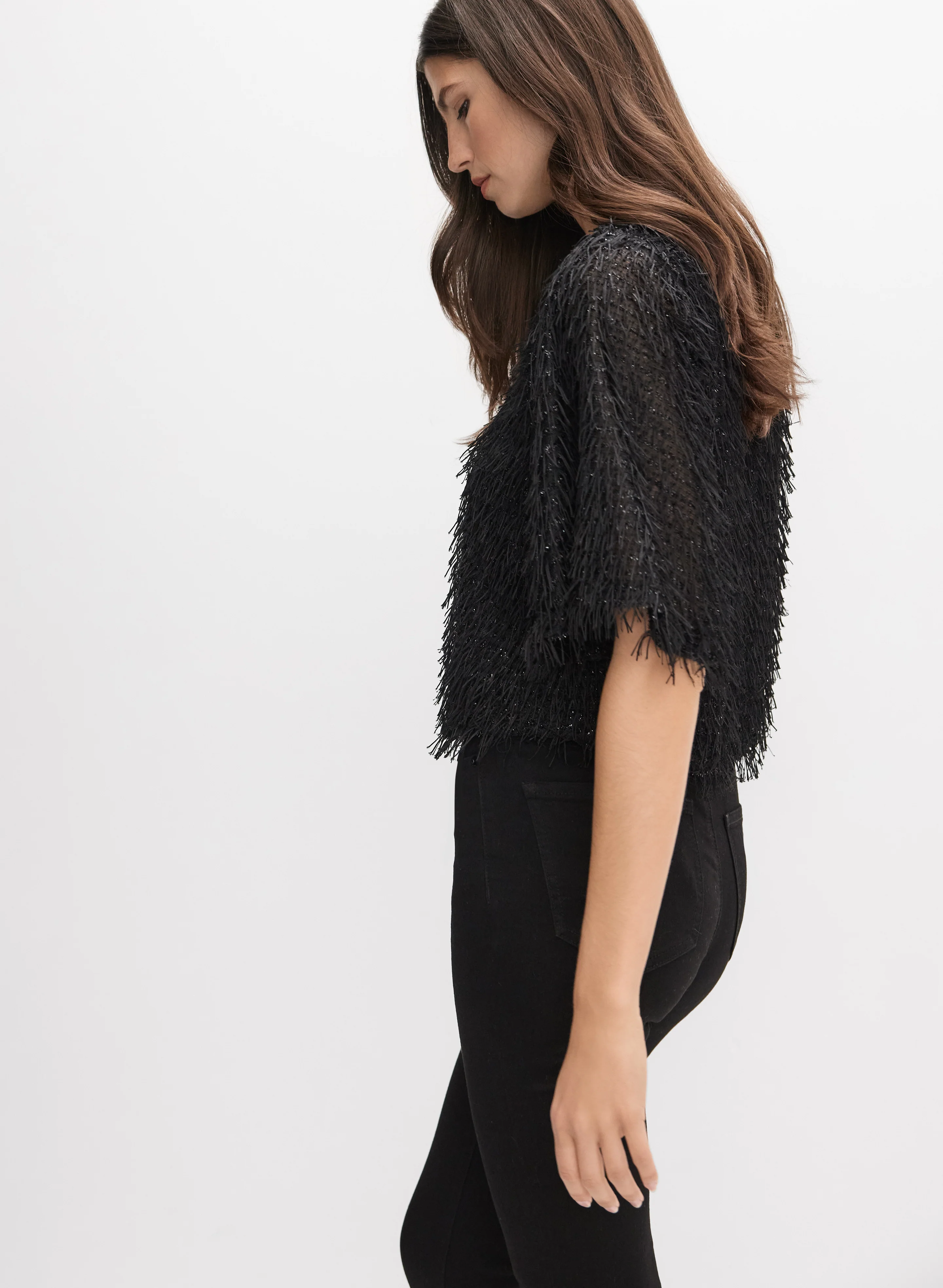 Joseph Ribkoff - Fringe Blouse - Image 5