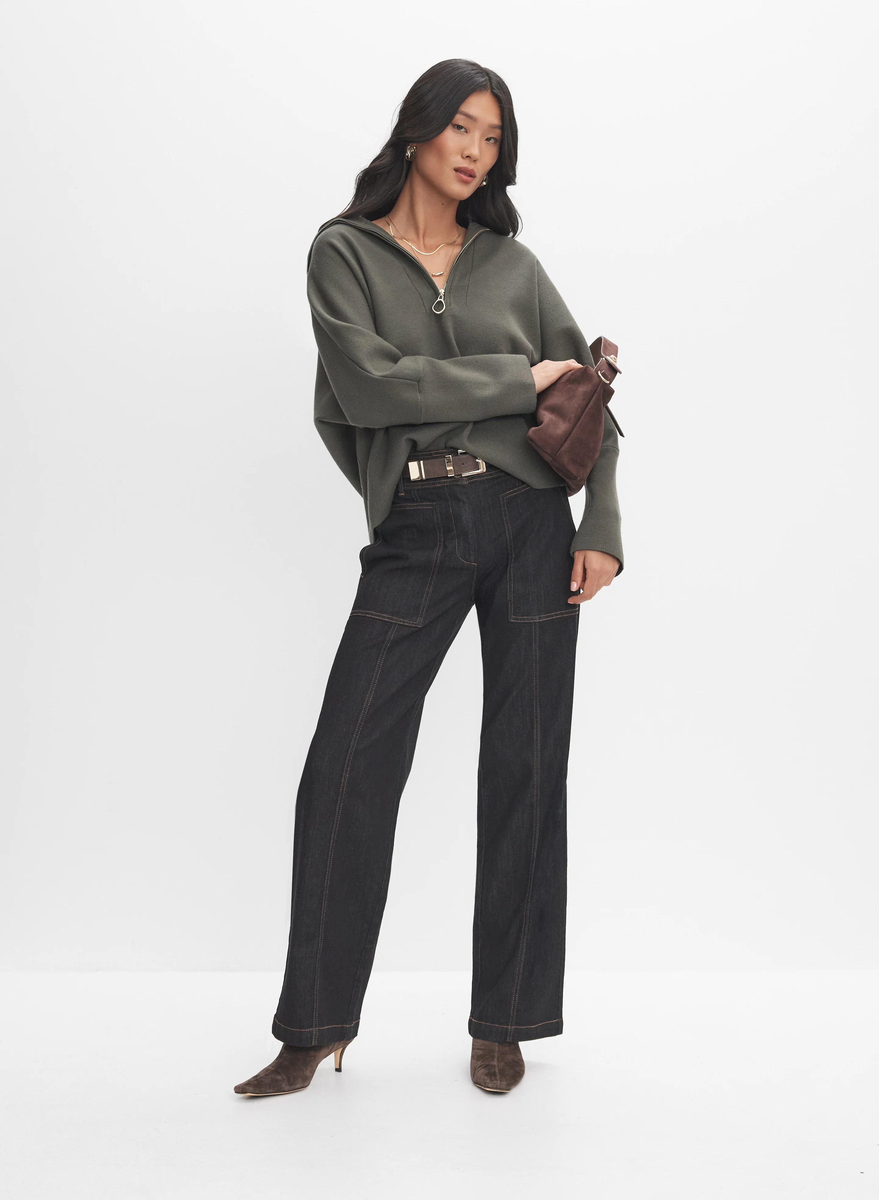 Joseph Ribkoff - Half-Zip Pullover - Image 3