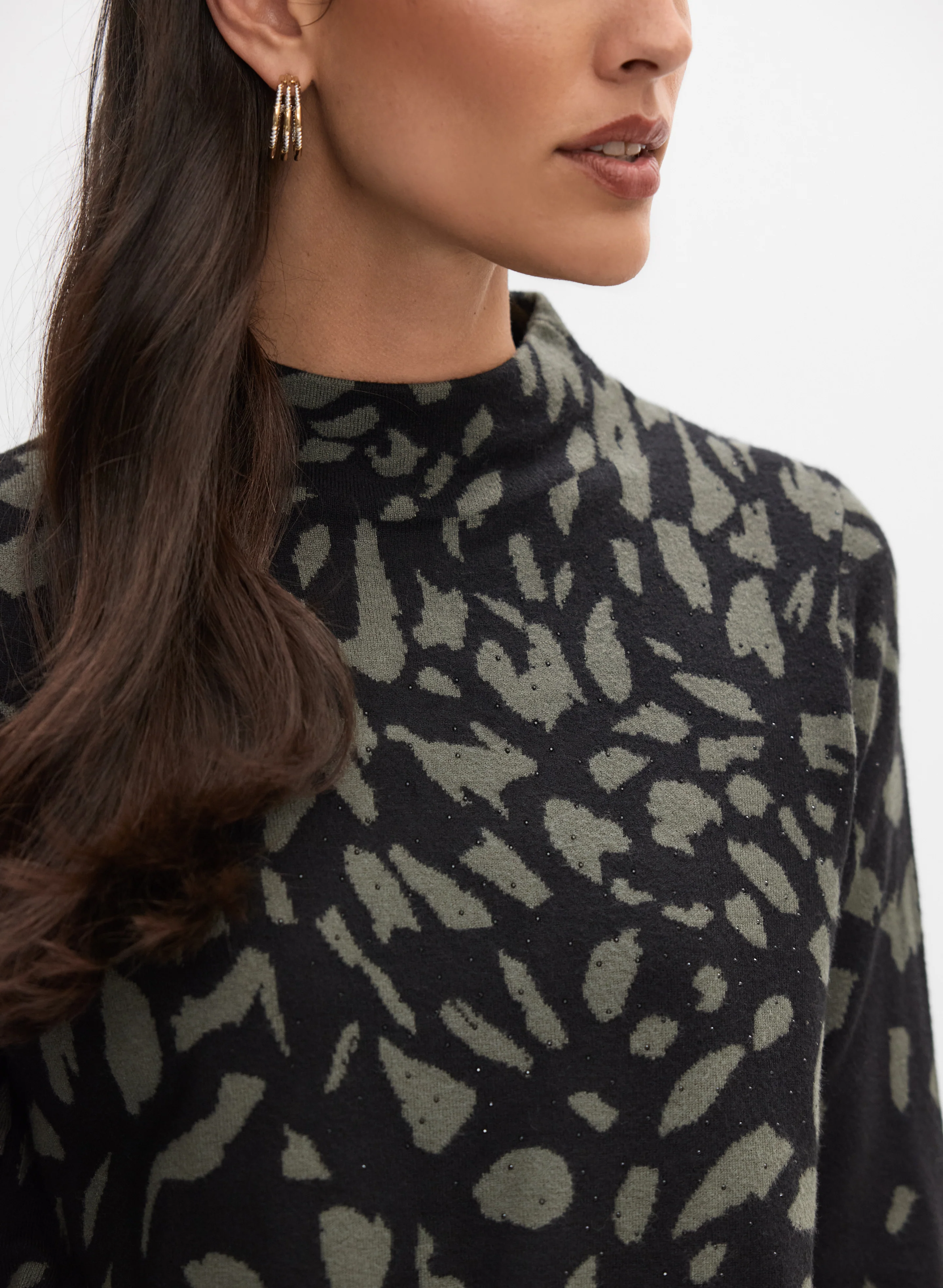 Joseph Ribkoff - Leopard Knit Pullover - Image 2