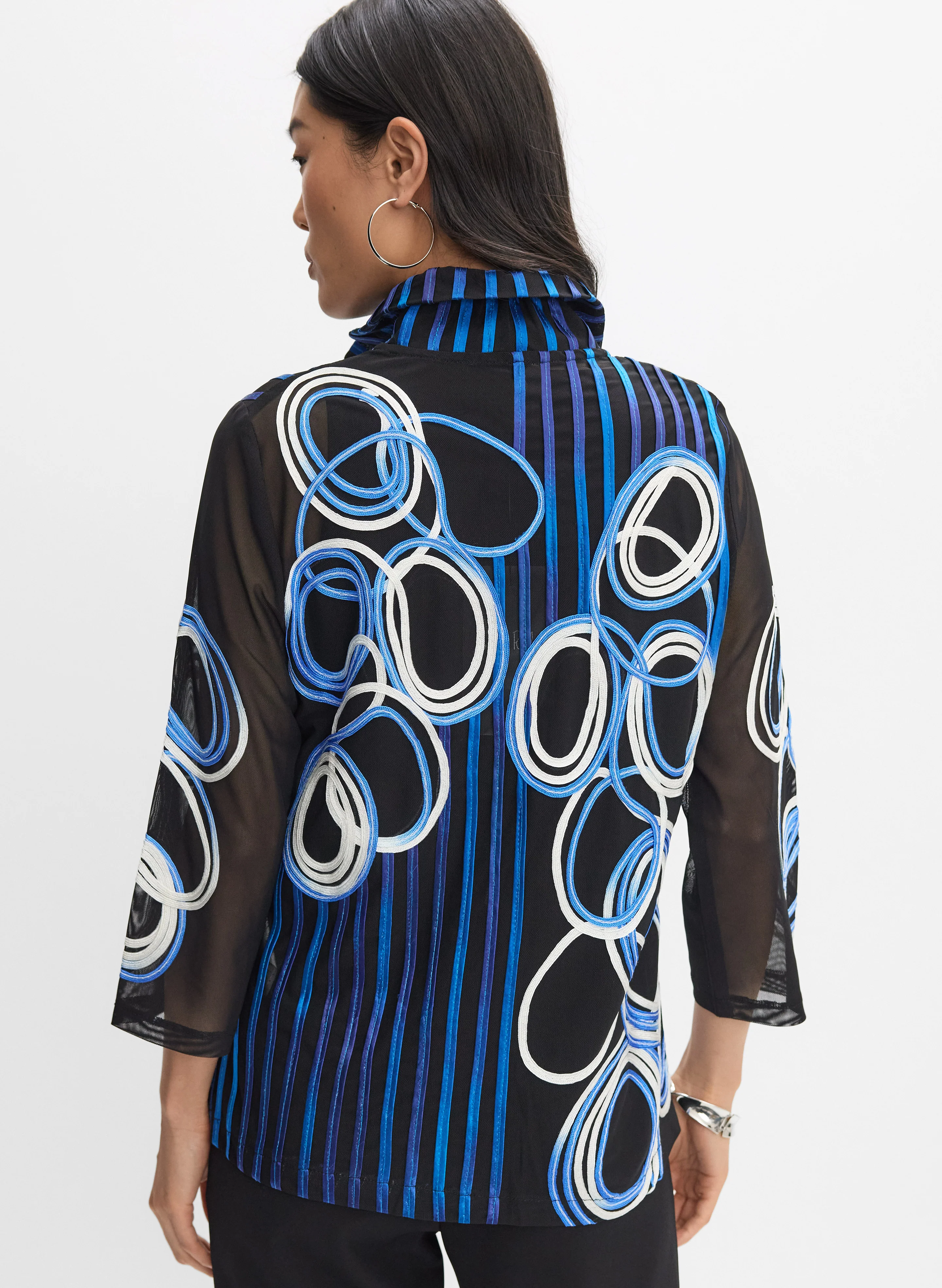 Joseph Ribkoff - Pattern Button Jacket - Image 4