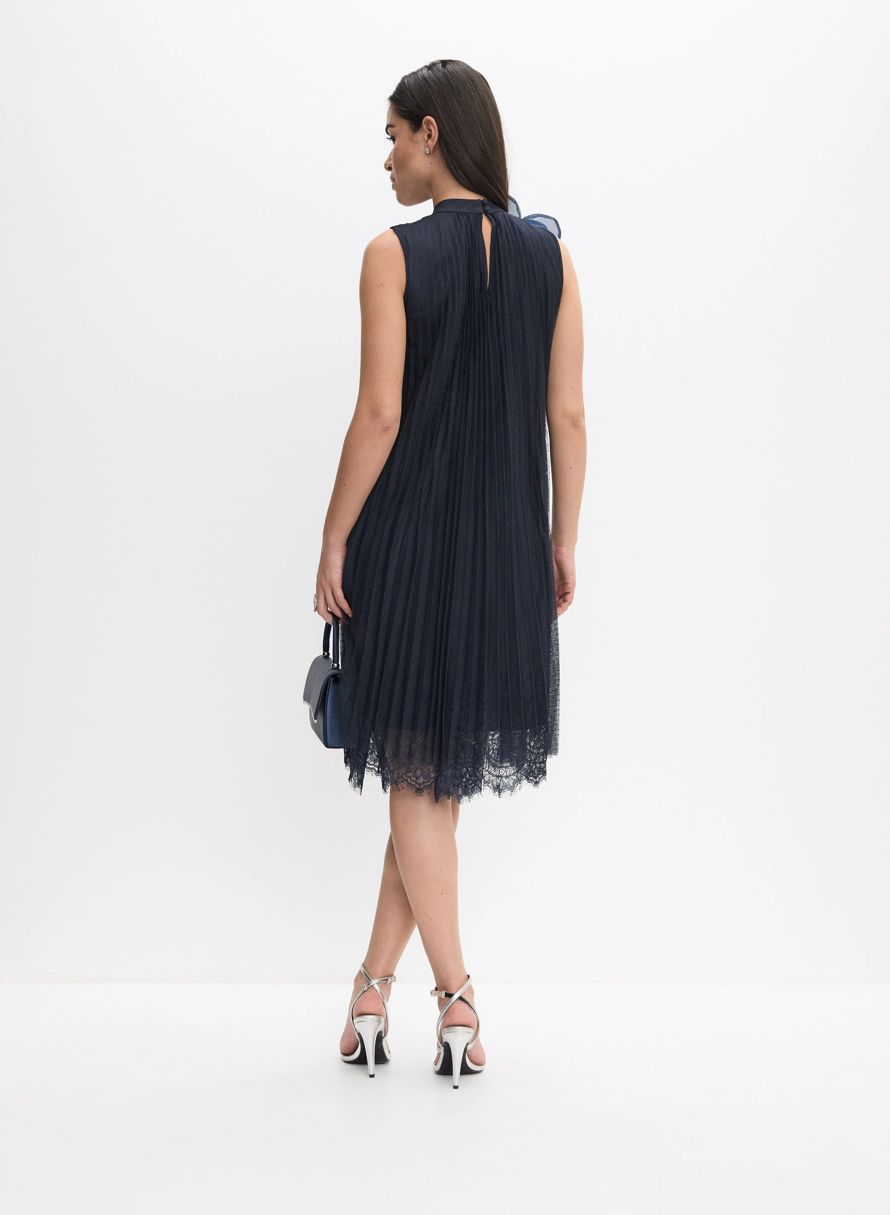 Joseph Ribkoff - Pleated Chiffon Dress - Image 5