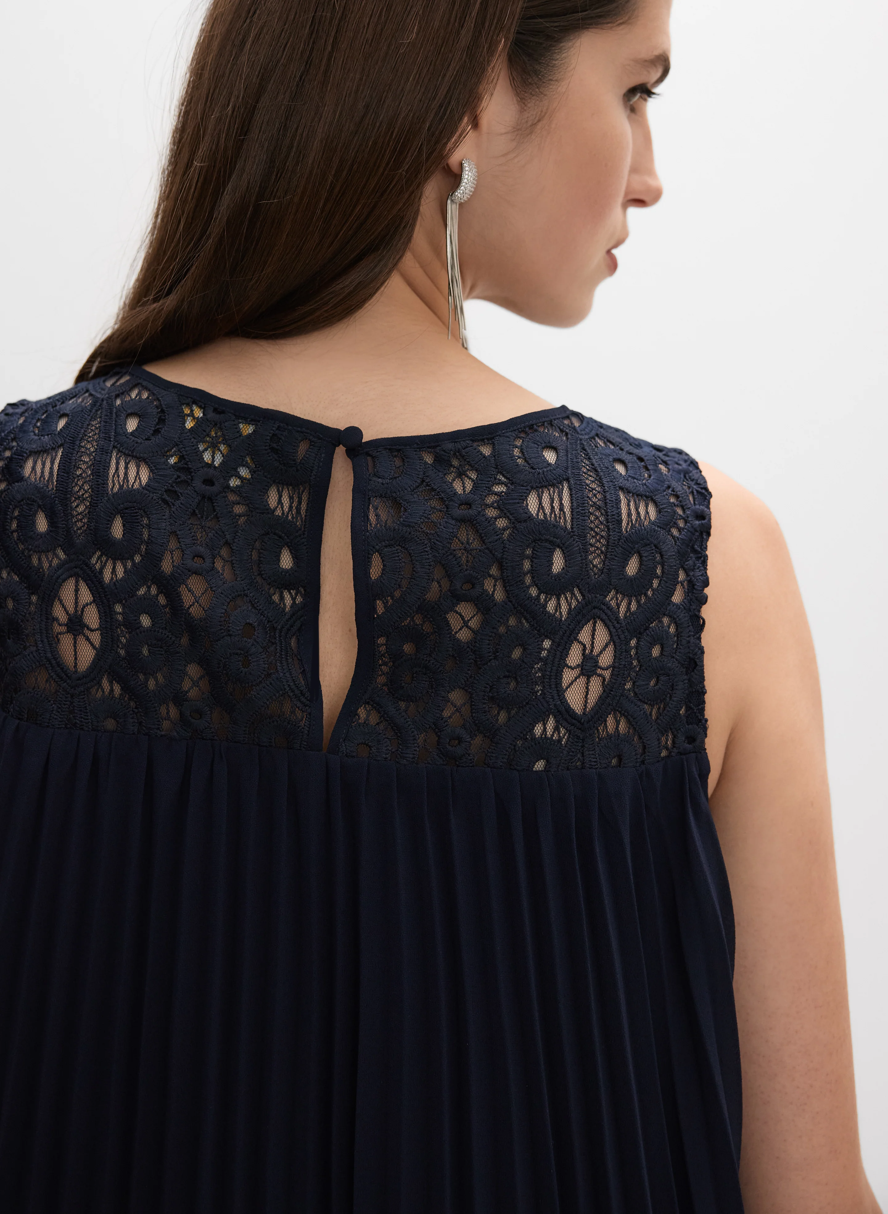 Joseph Ribkoff - Pleated Chiffon Dress - Image 2