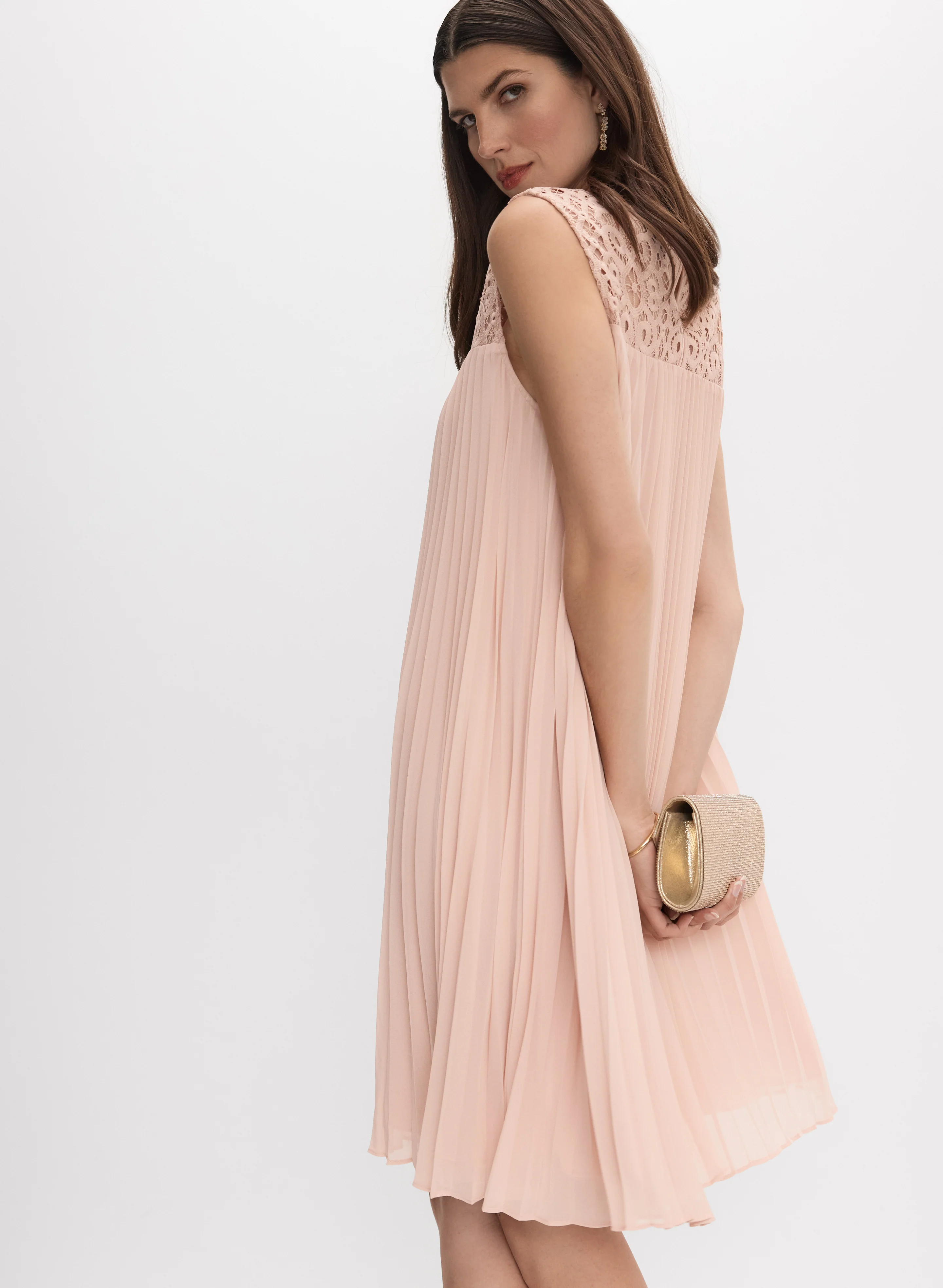 Joseph Ribkoff - Pleated Chiffon Dress - Image 2