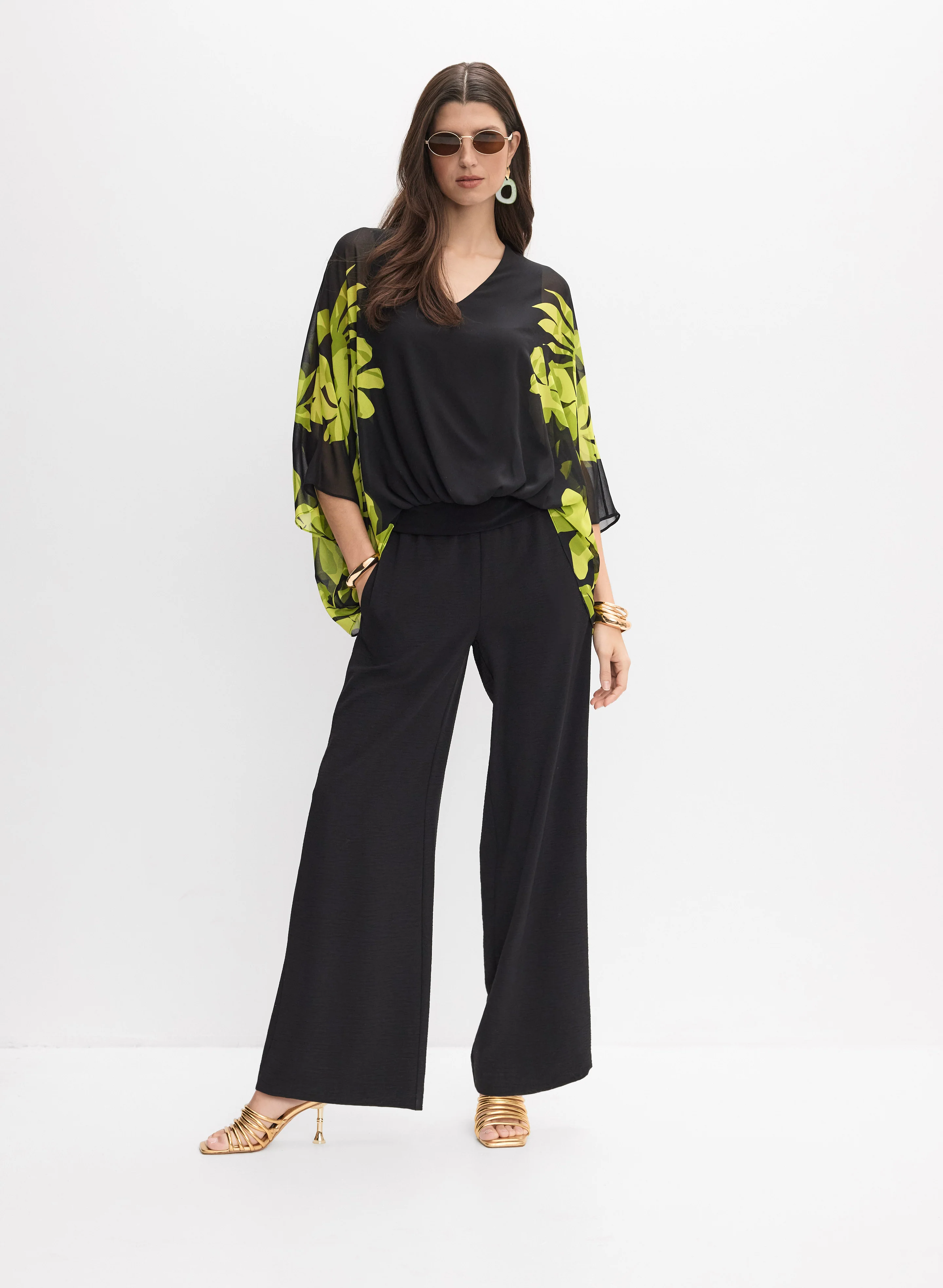 Joseph Ribkoff - Printed Poncho Blouse - Image 3