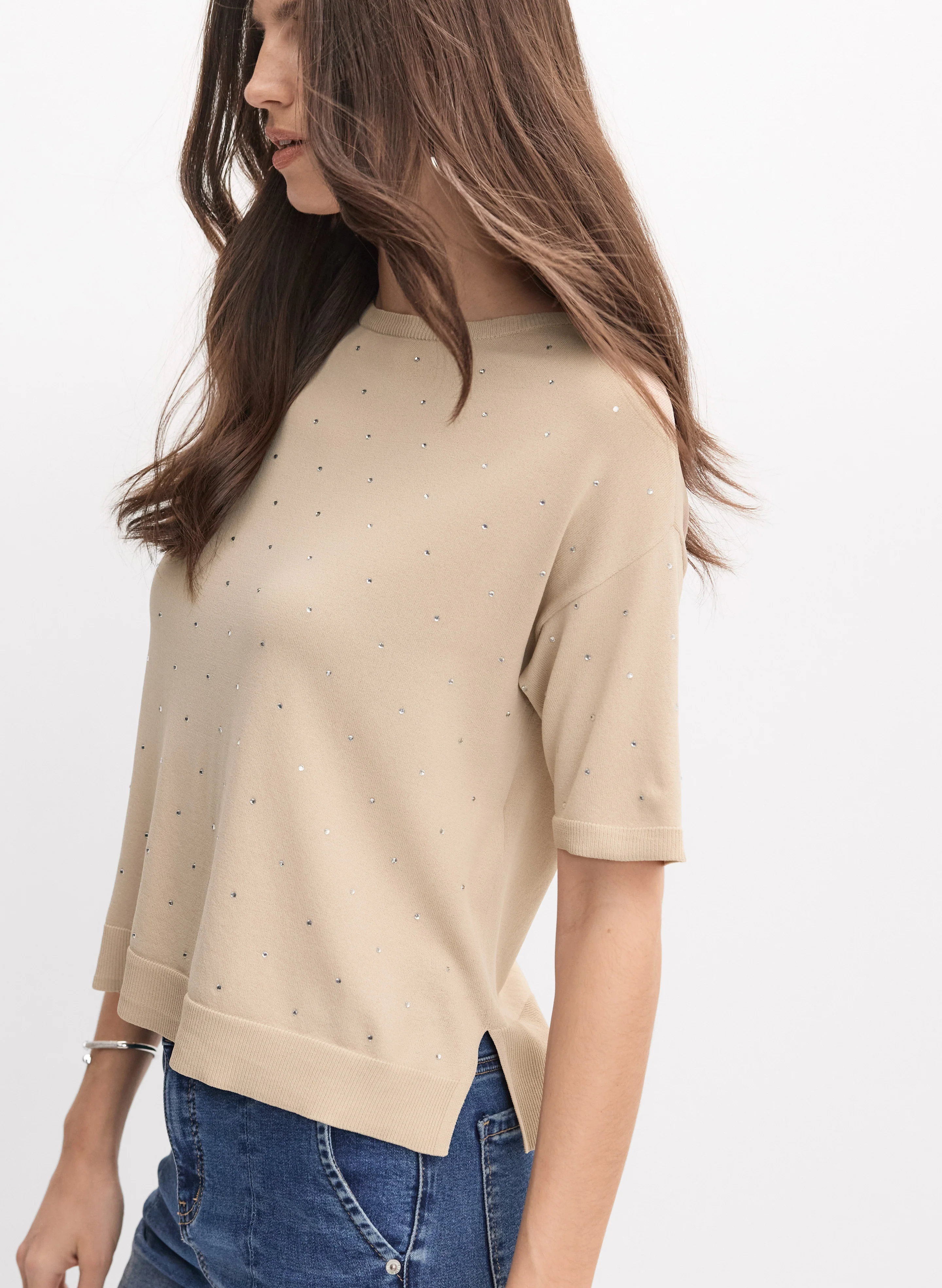 Joseph Ribkoff - Rhinestone Embellished Pullover - Image 5