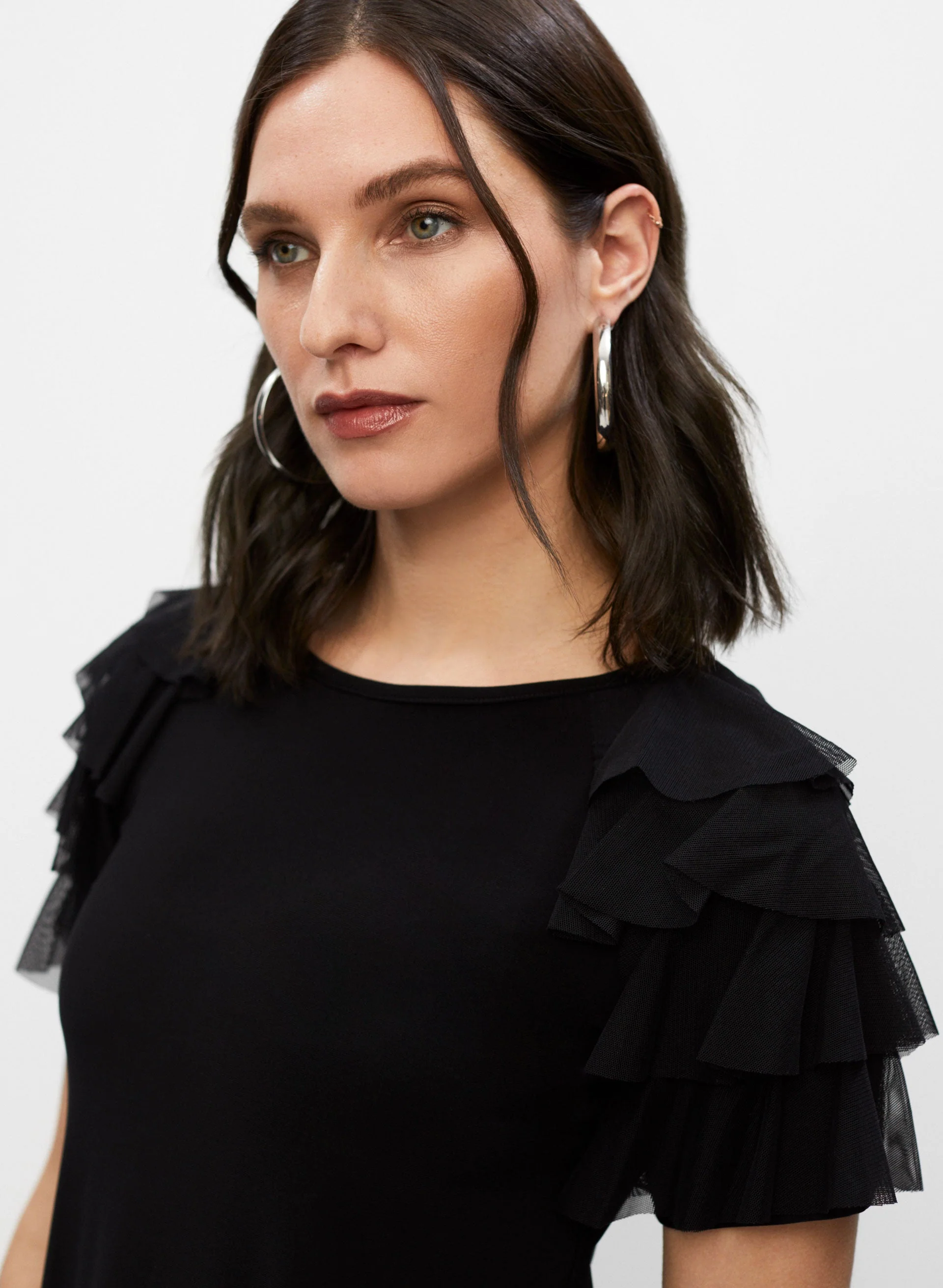 Joseph Ribkoff - Ruffle Sleeve Top - Image 3