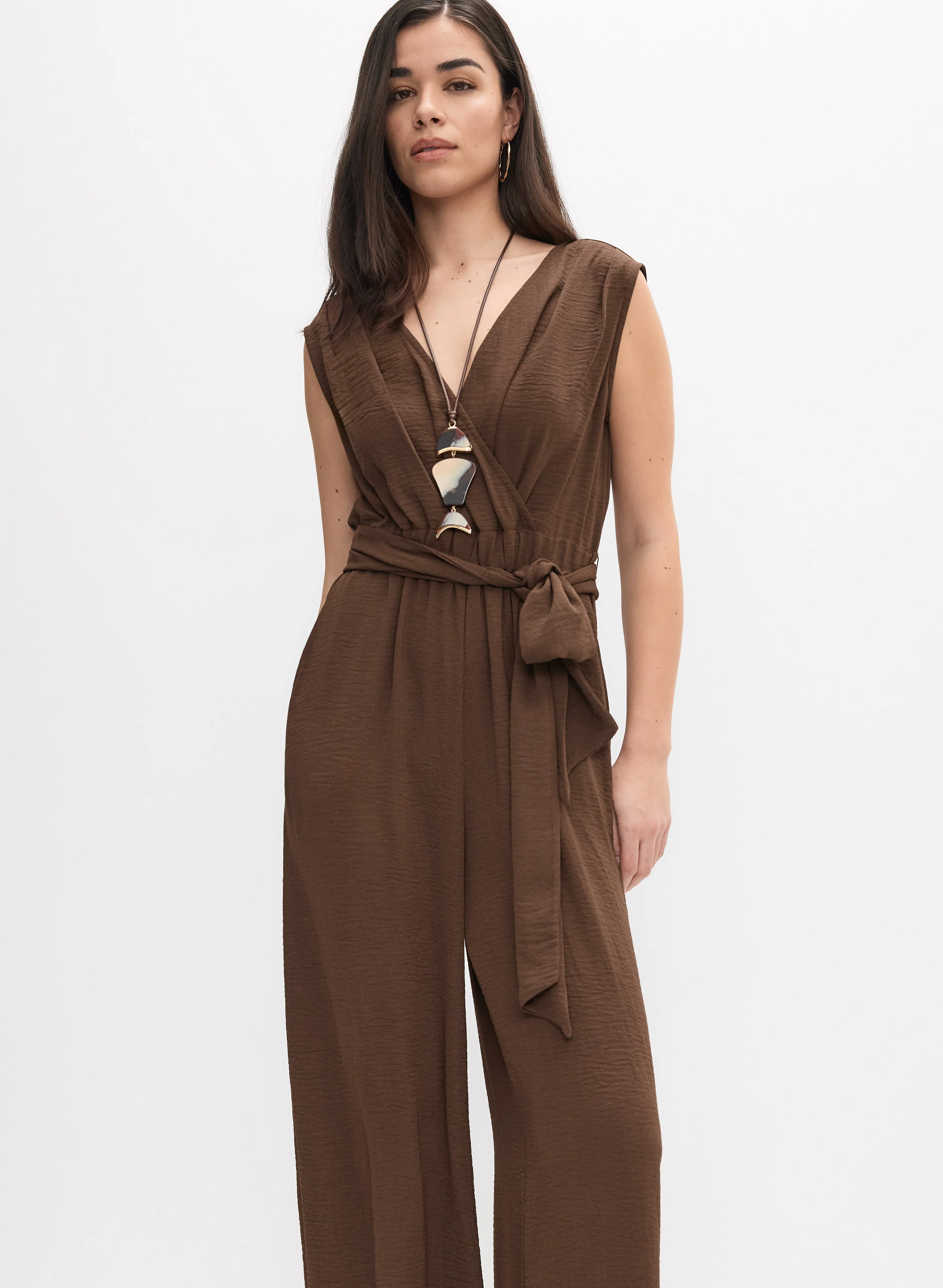 Joseph Ribkoff - Self-Sash Jumpsuit - Image 4