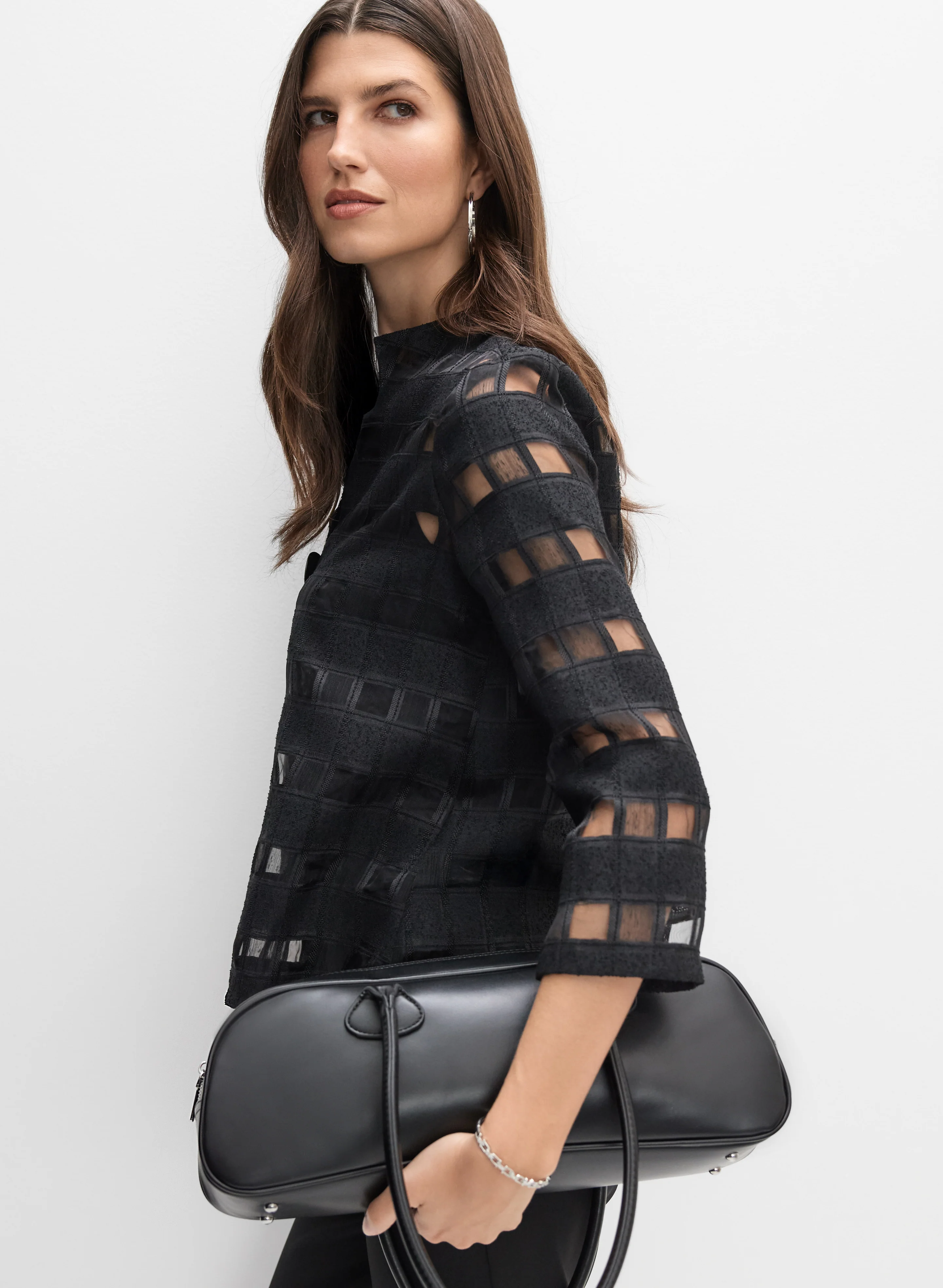 Joseph Ribkoff - Sheer Check Swing Jacket - Image 5