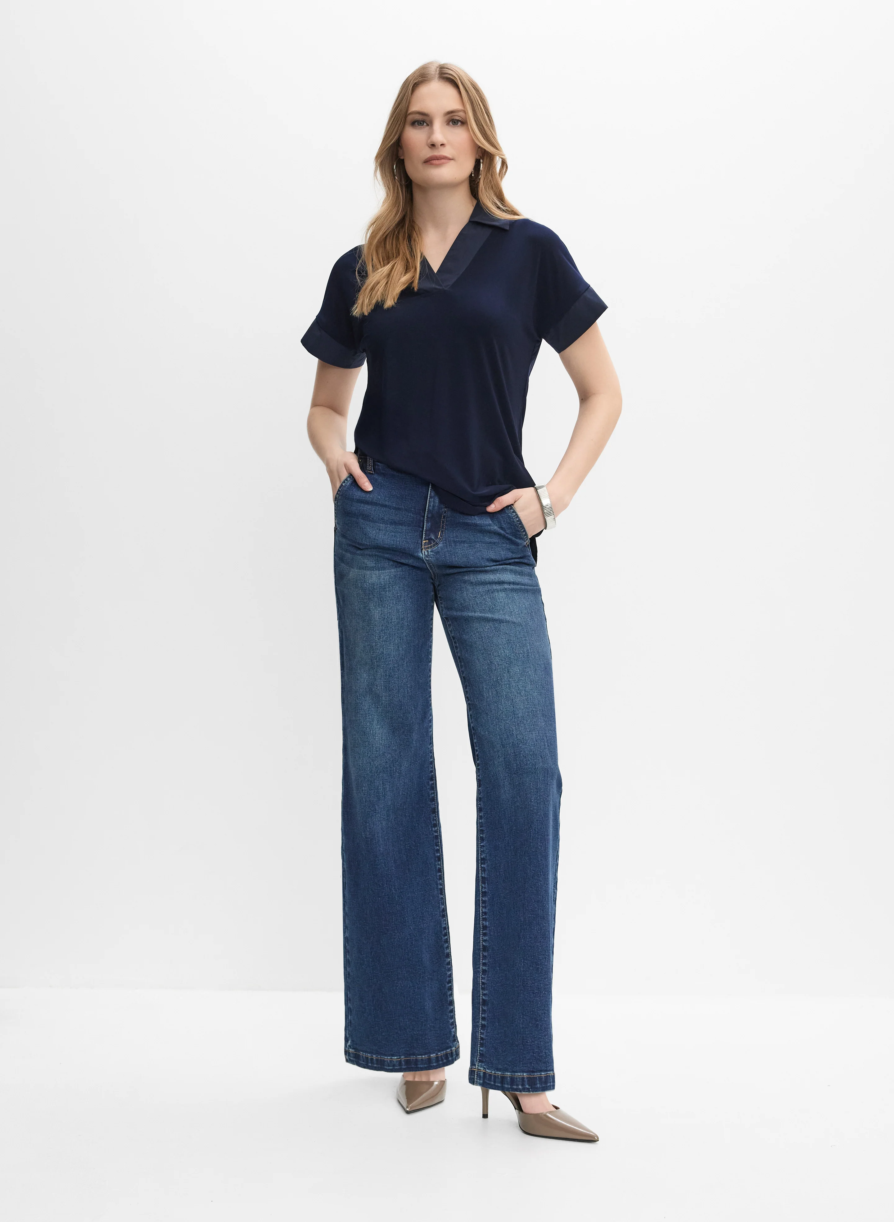 Joseph Ribkoff - Shirt Collar Top - Image 3