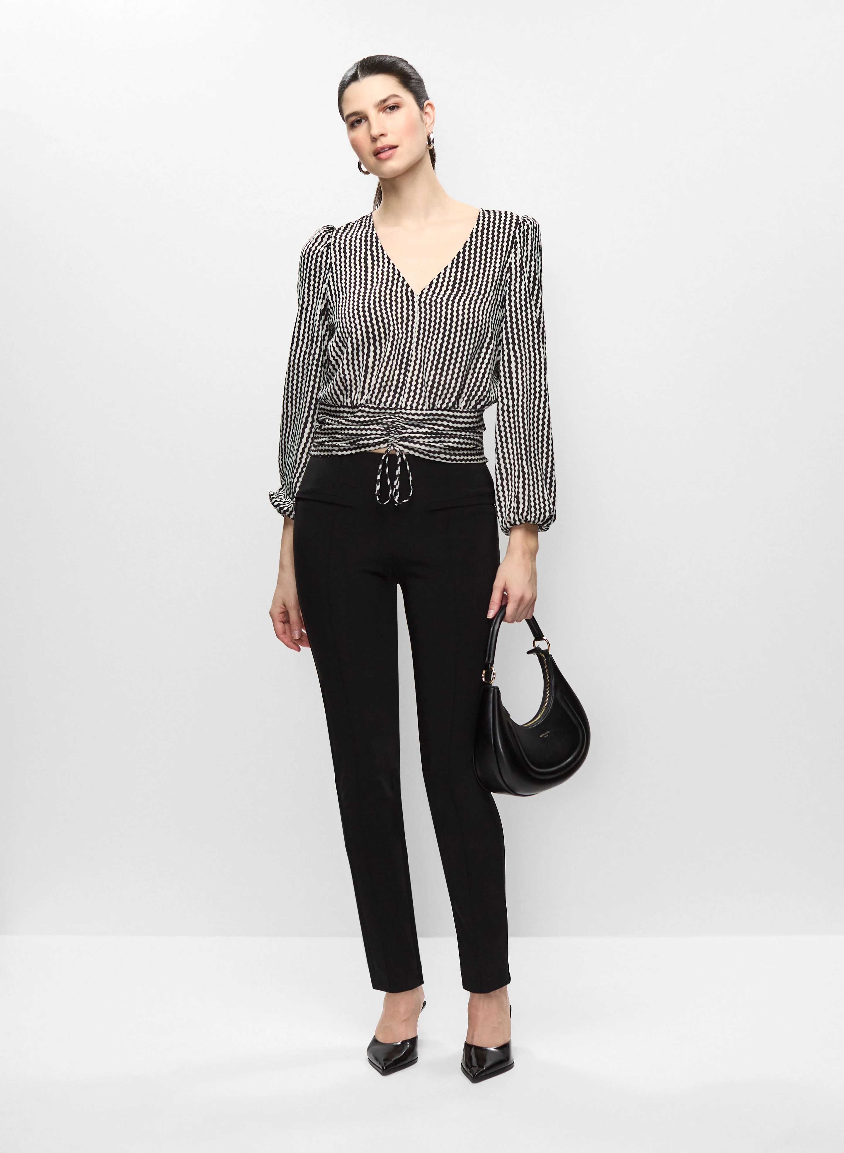Joseph Ribkoff – Tapered Pull On Pants - Image 3