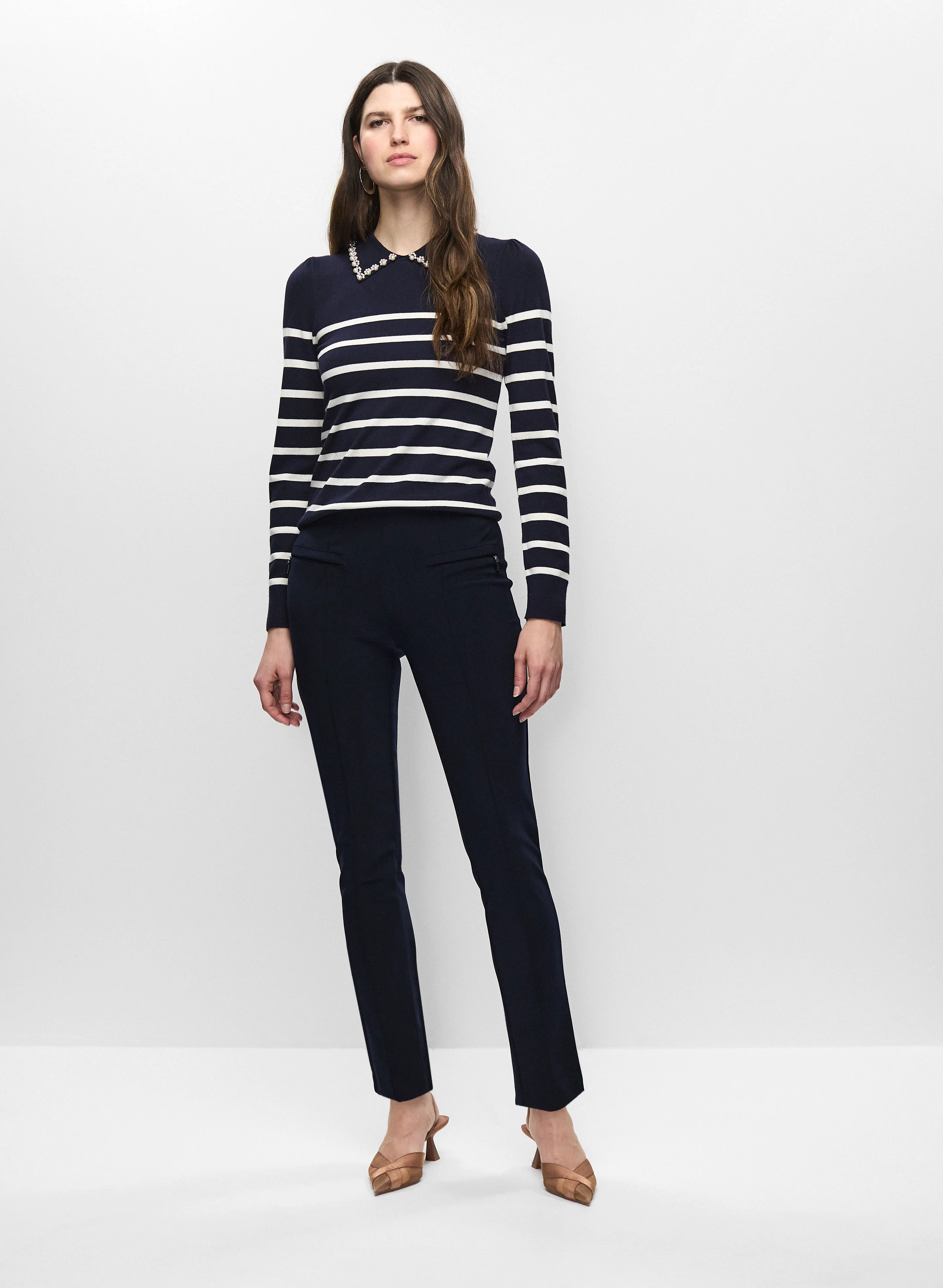 Joseph Ribkoff – Tapered Pull On Pants - Image 3