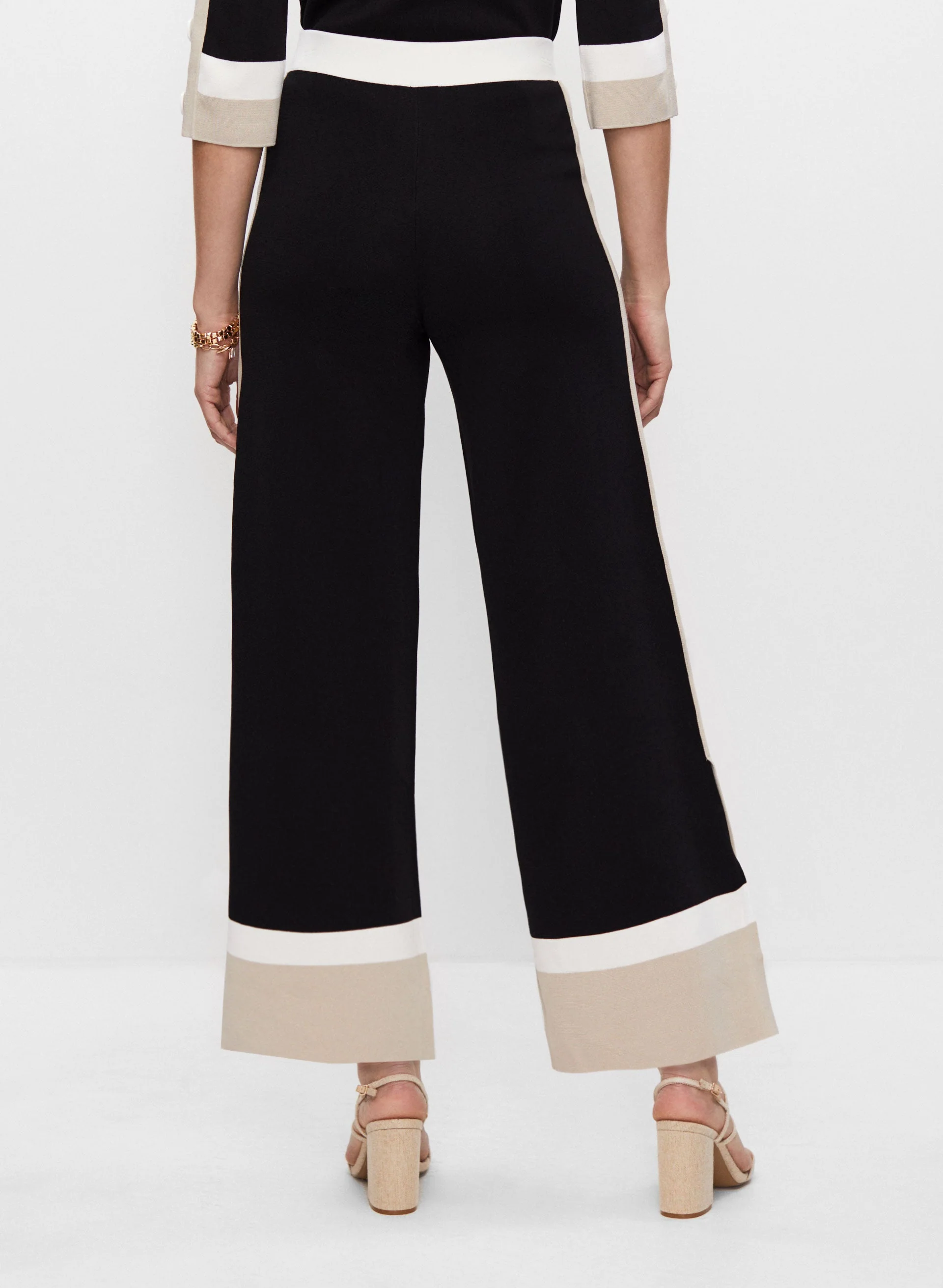 Joseph Ribkoff - Slit Detail Gaucho Pants - Image 2