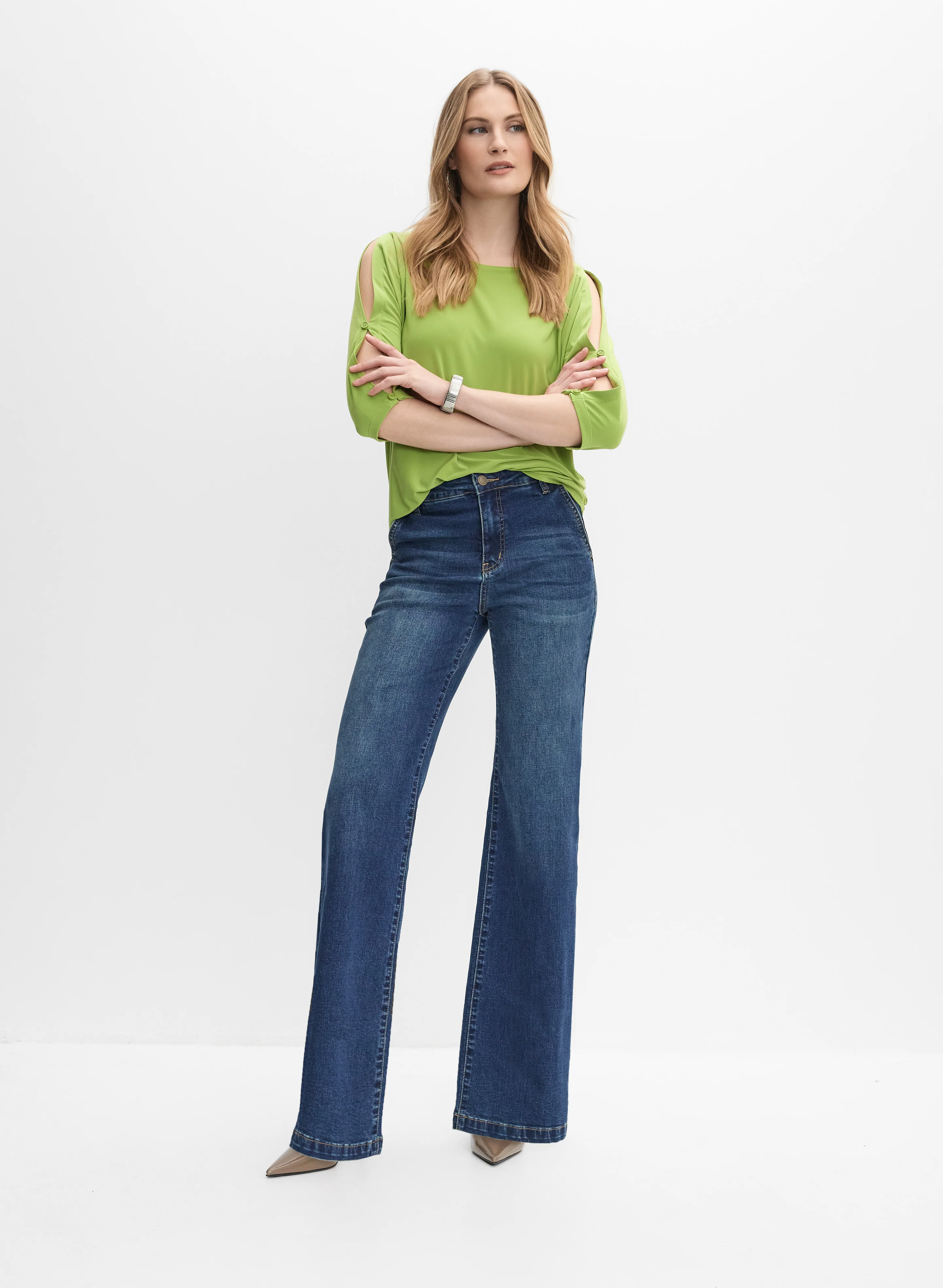 Joseph Ribkoff - Split Sleeve Top - Image 3