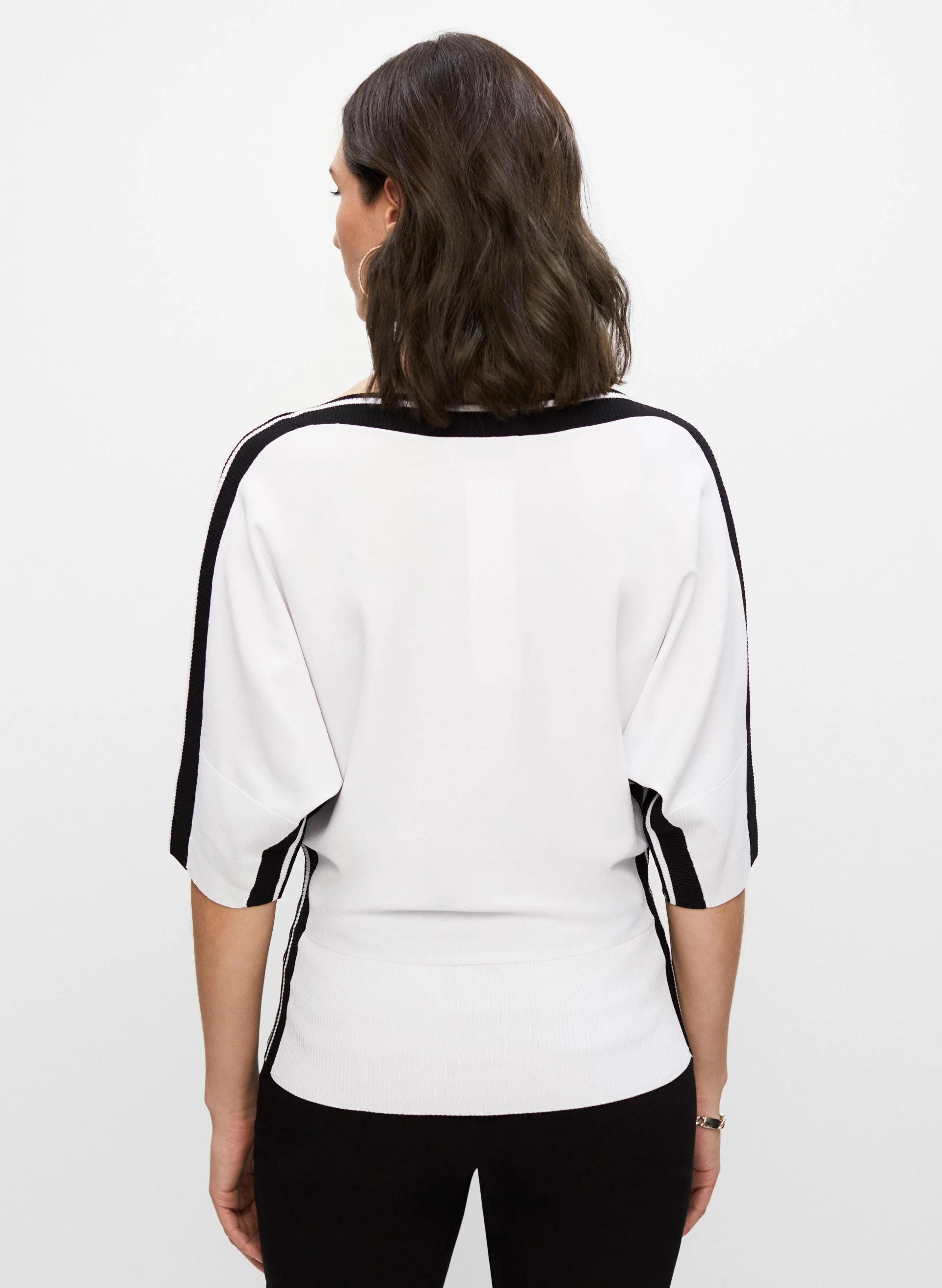 Joseph Ribkoff - Stripe Trim Sweater - Image 4