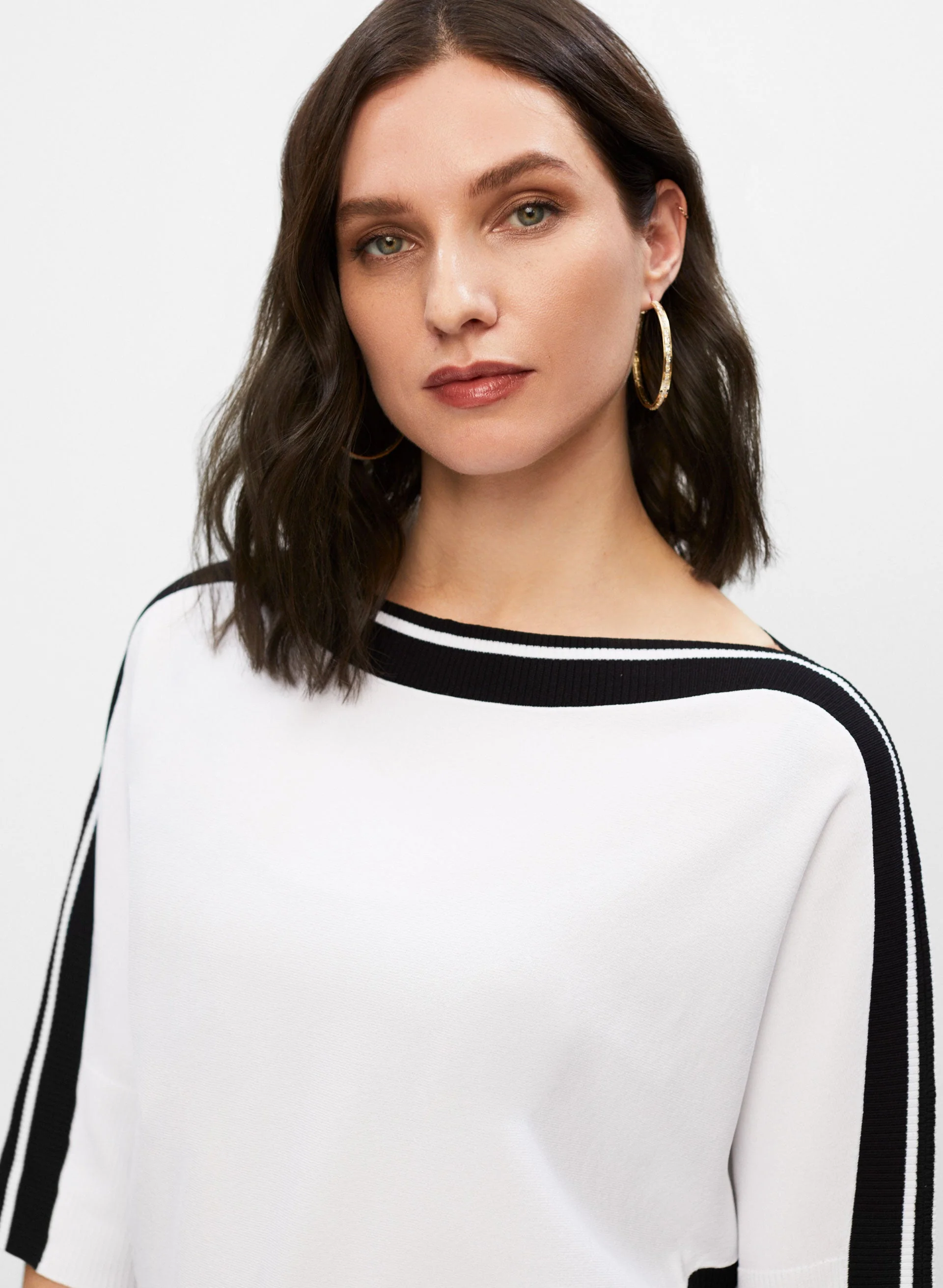 Joseph Ribkoff - Stripe Trim Sweater - Image 5