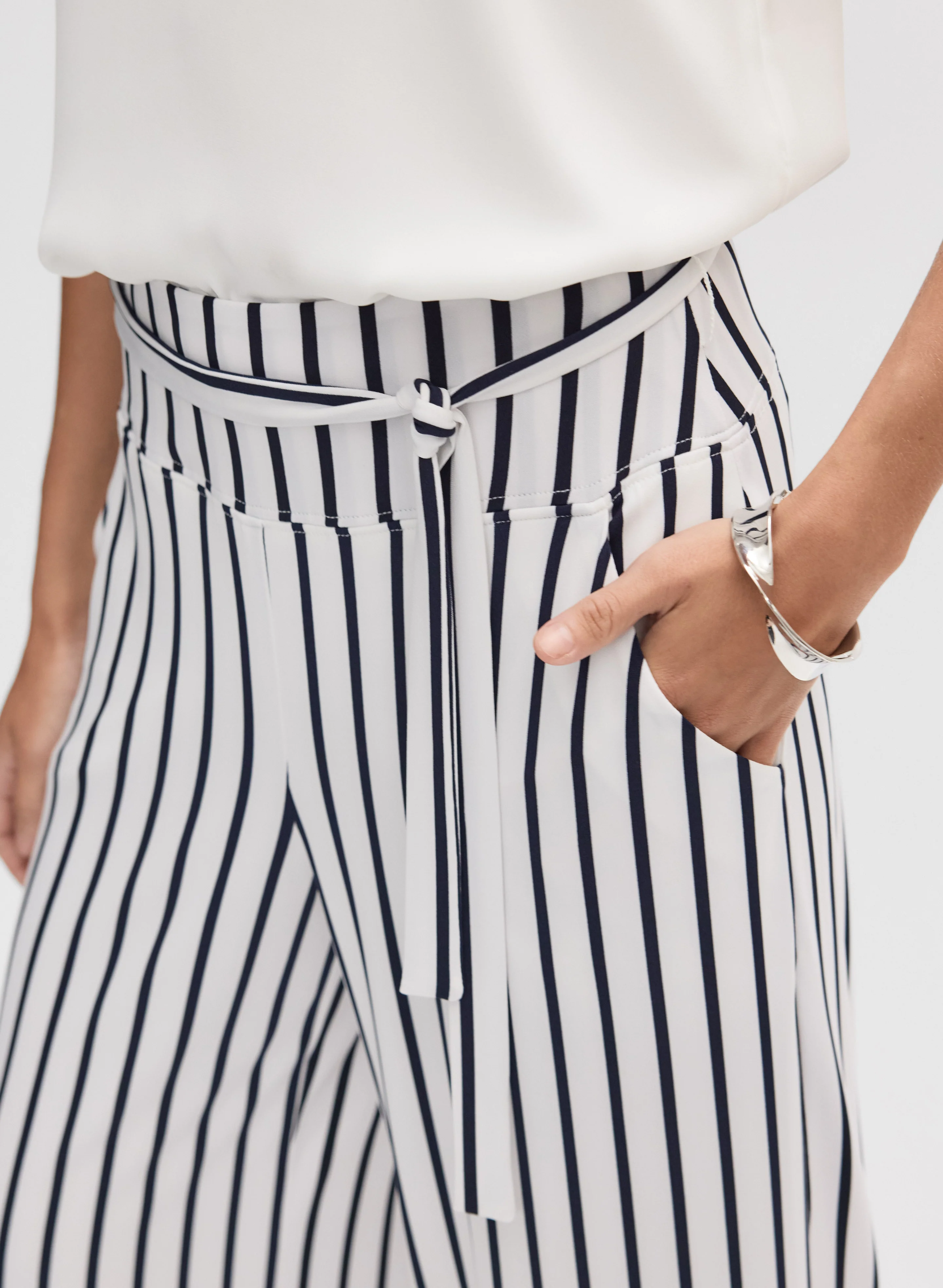 Joseph Ribkoff - Stripe Wide-Leg Pants - Image 4
