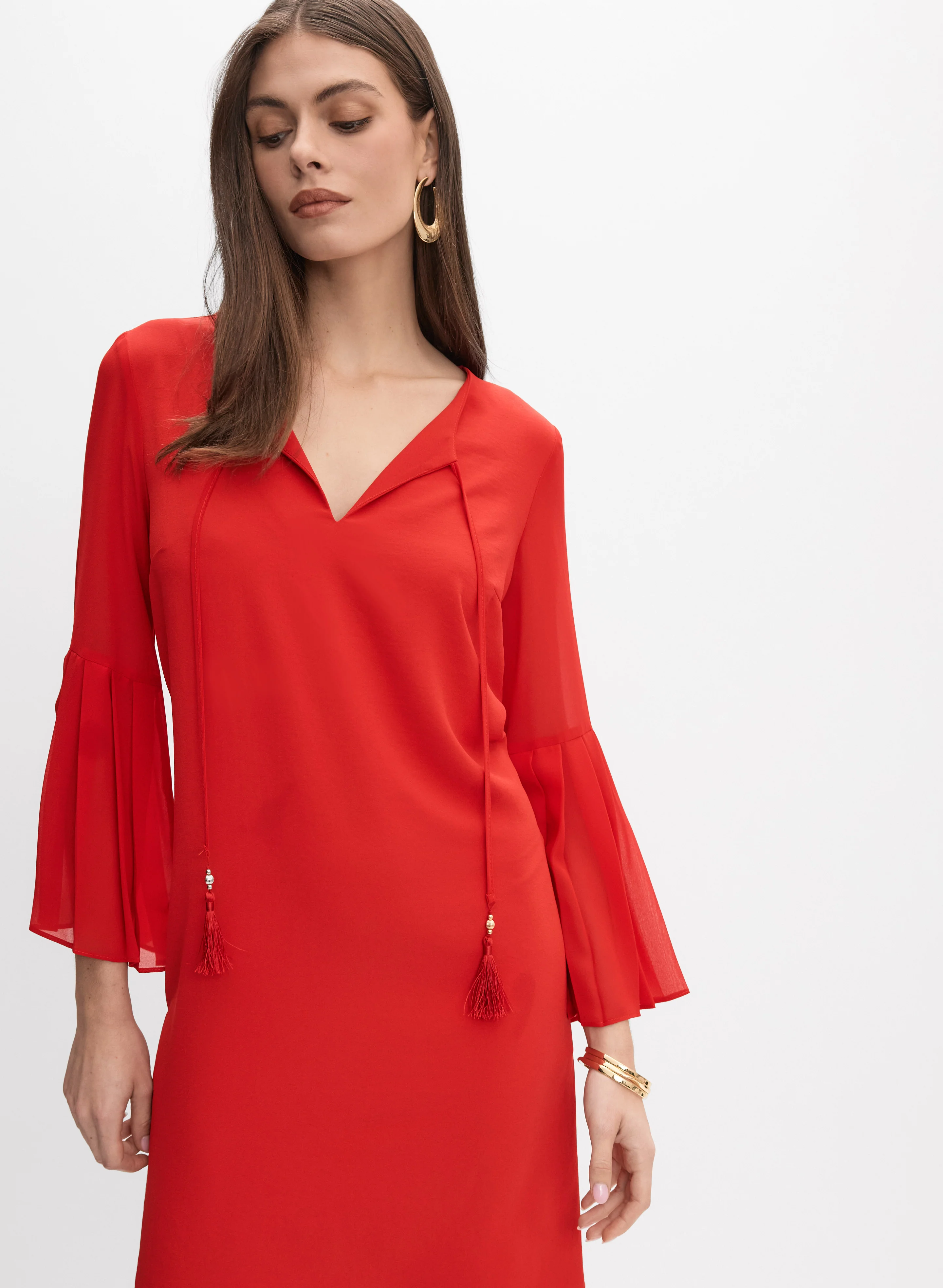 Joseph Ribkoff - Tassel Drawstring Dress - Image 4
