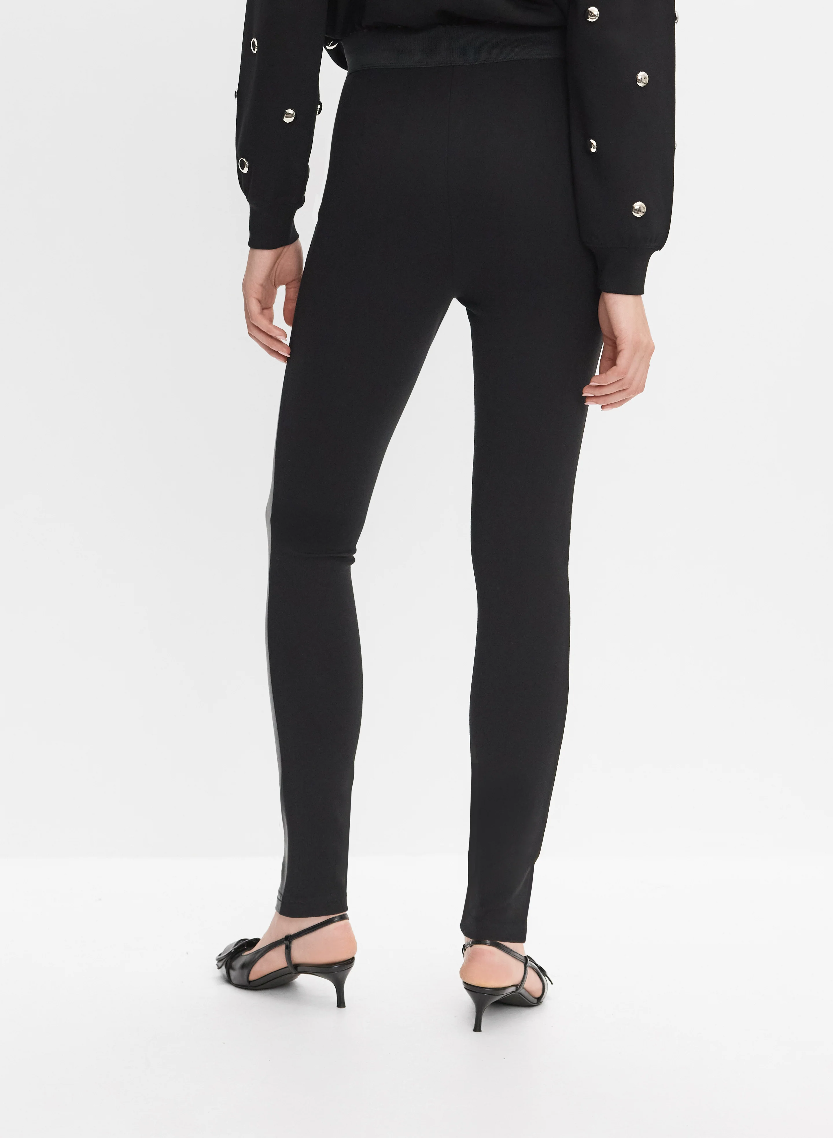 Kayla Vegan Leather Front Leggings - Image 2