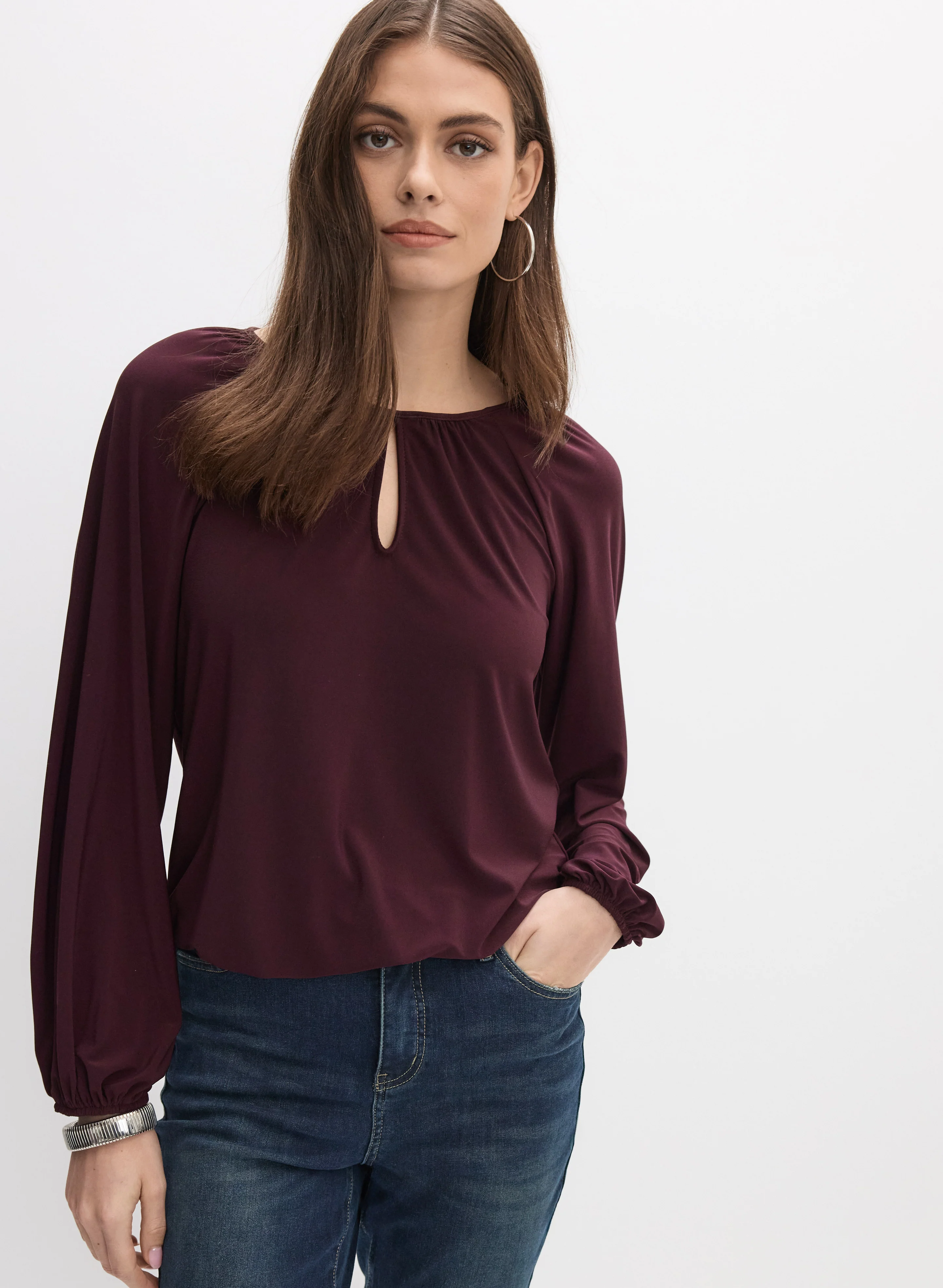 Keyhole Long Sleeve Top