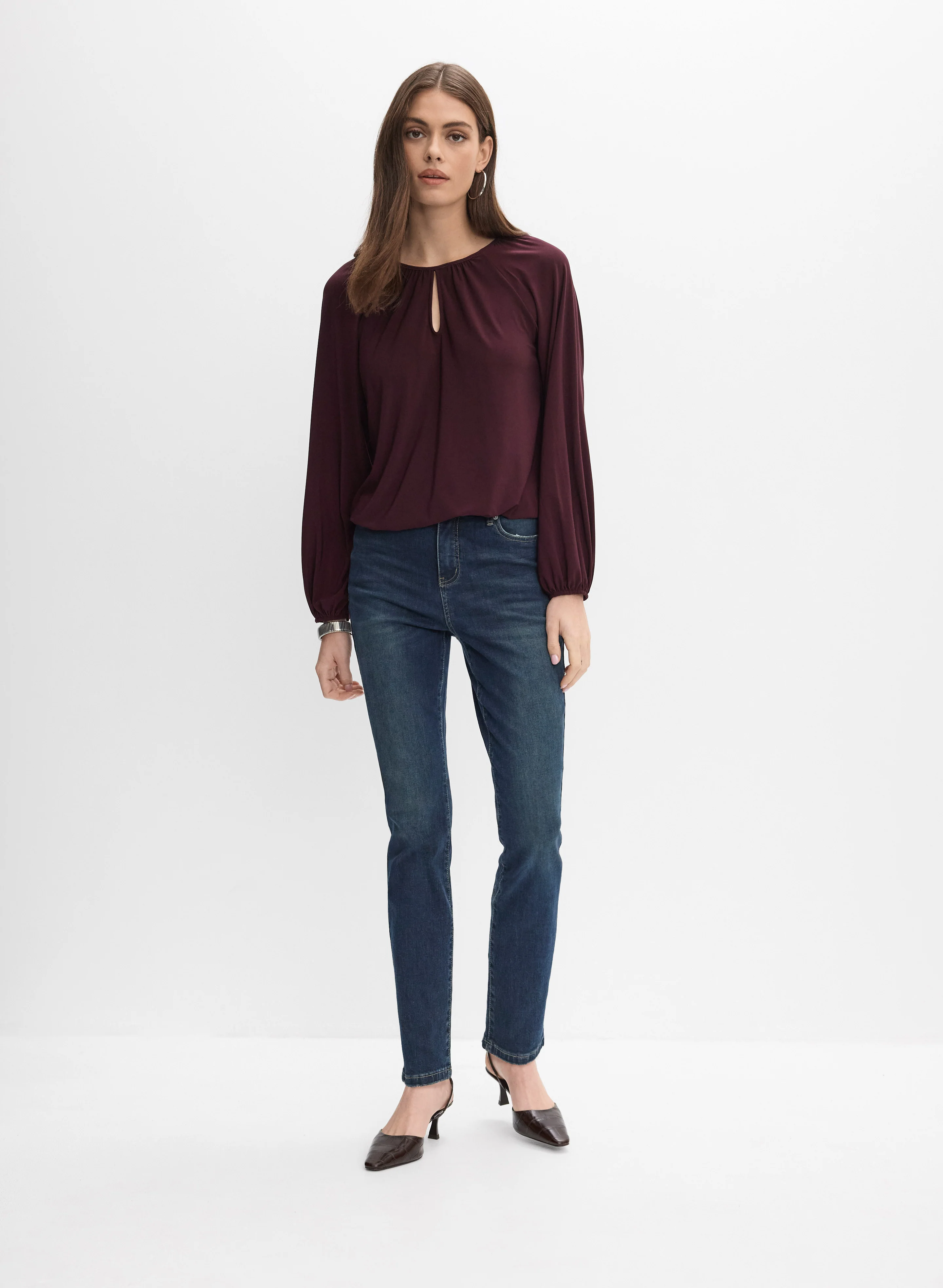 Keyhole Long Sleeve Top - Image 3