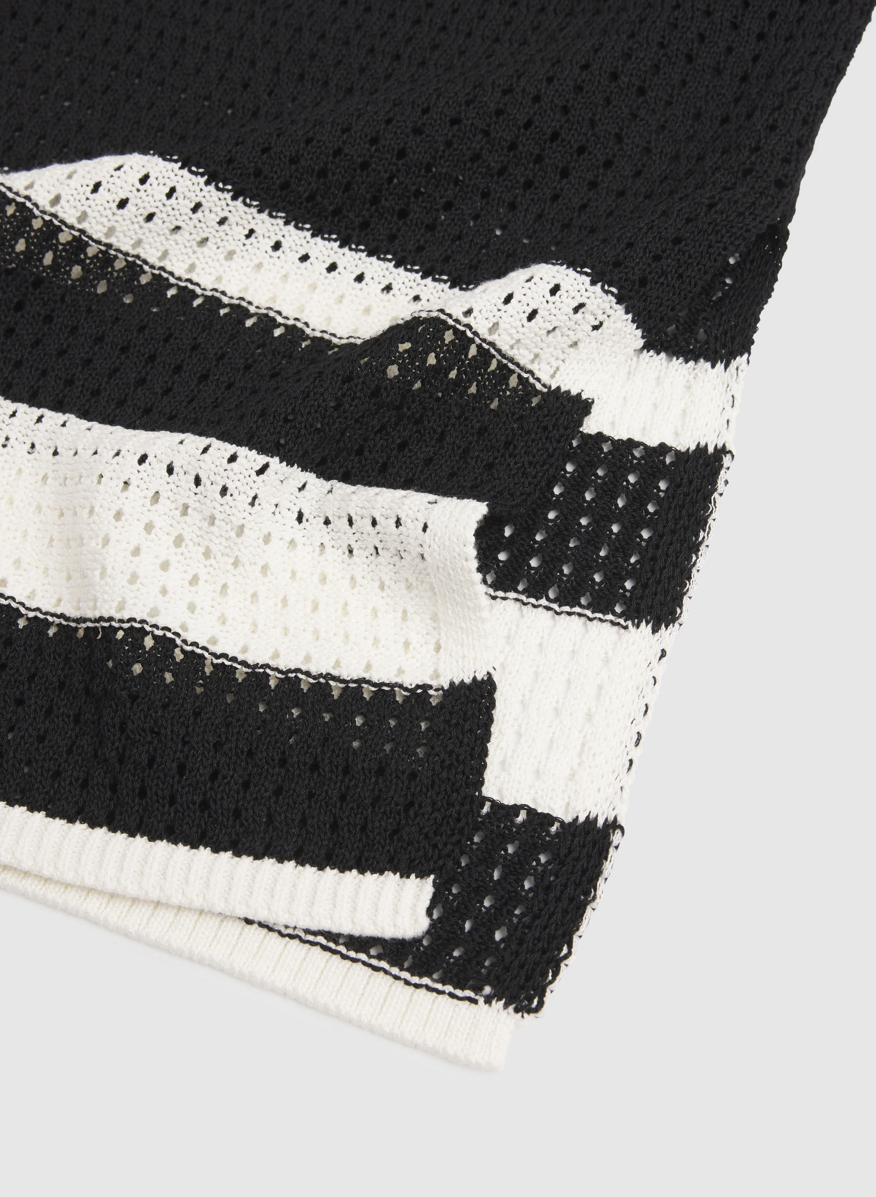 Knit Striped Hem Skirt - Image 7
