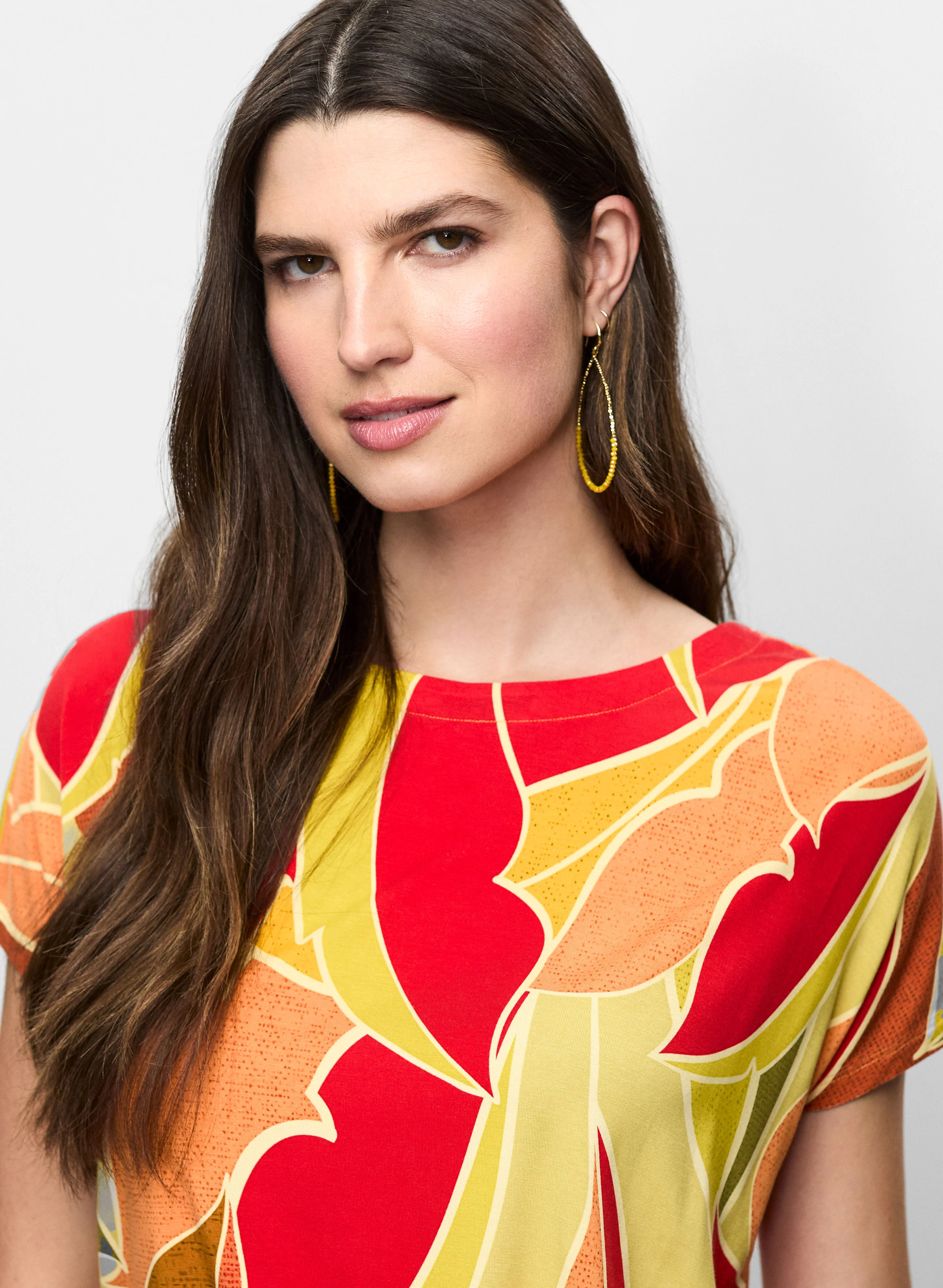 Knotted Leaf Print T-Shirt - Image 2
