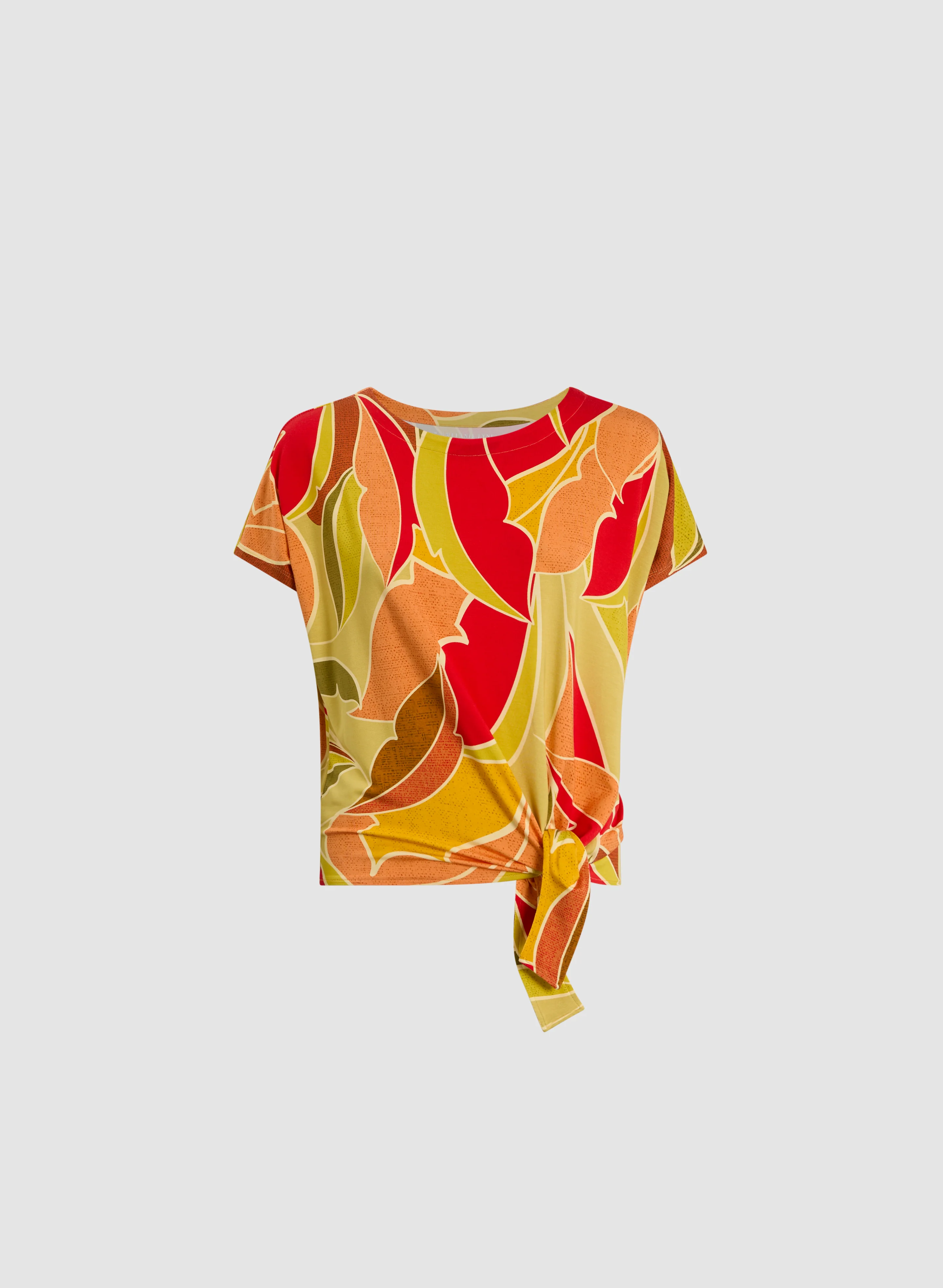 Knotted Leaf Print T-Shirt - Image 6