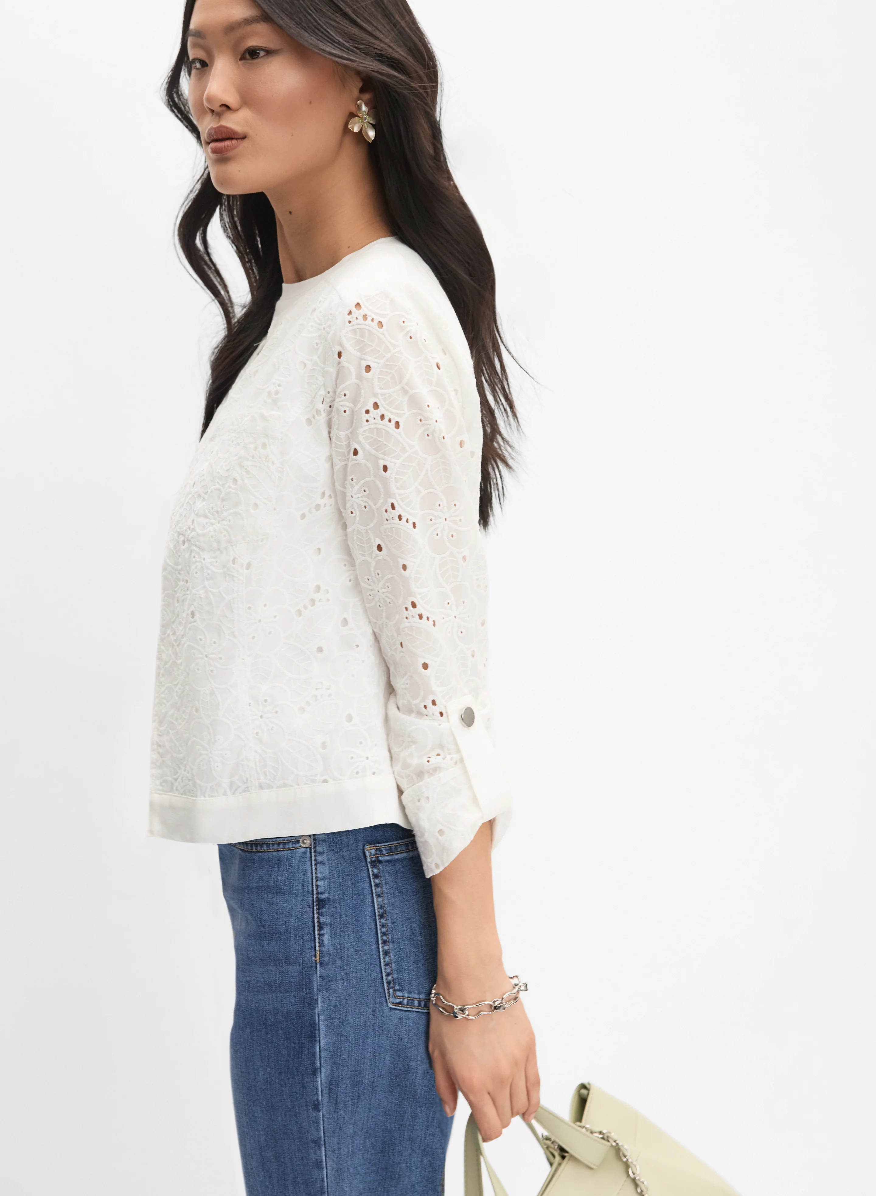 Lace Crew Neck Jacket - Image 4