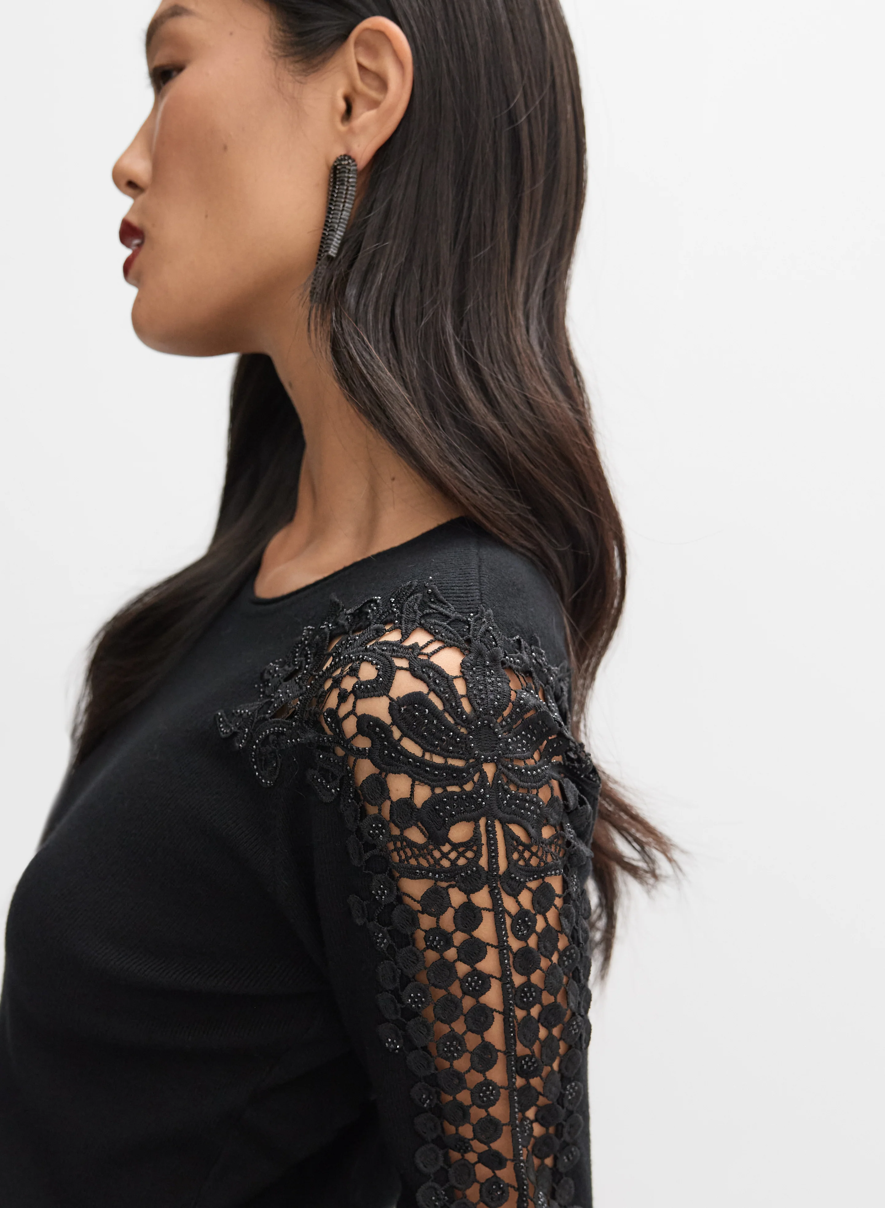 Lace Detail Pullover - Image 2