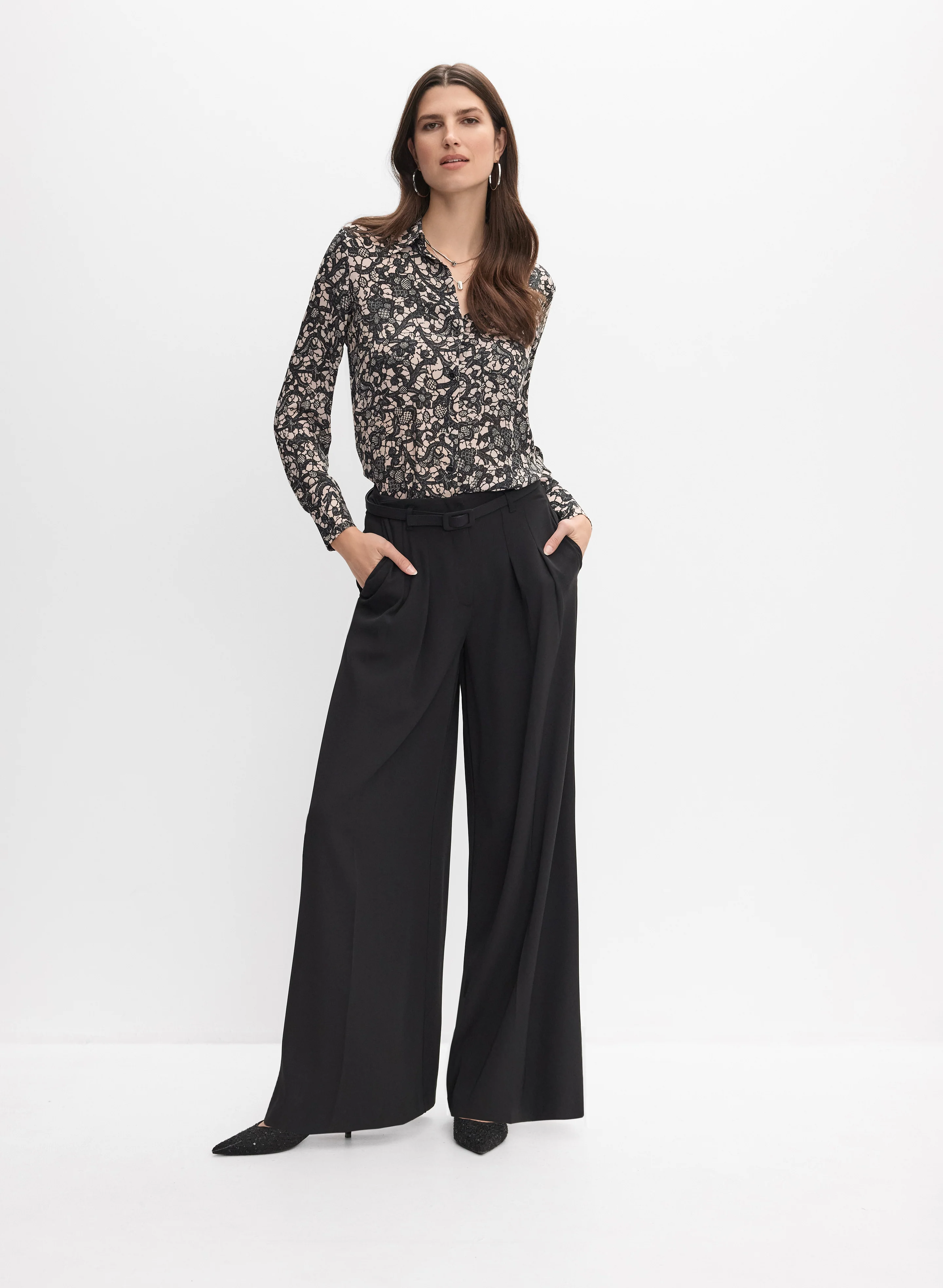 Lace Print Blouse - Image 3