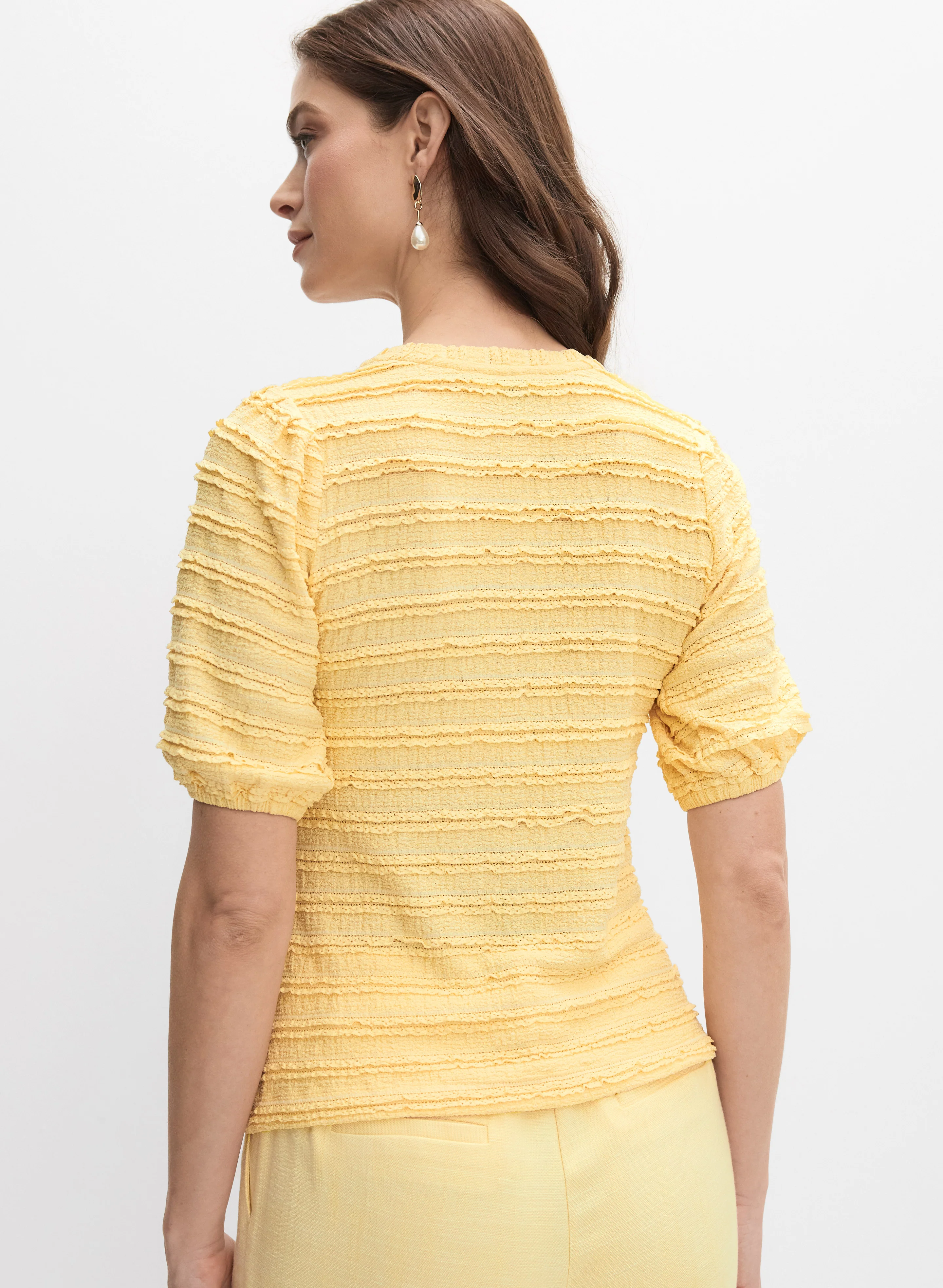 Lace Puff Sleeve Top - Image 4