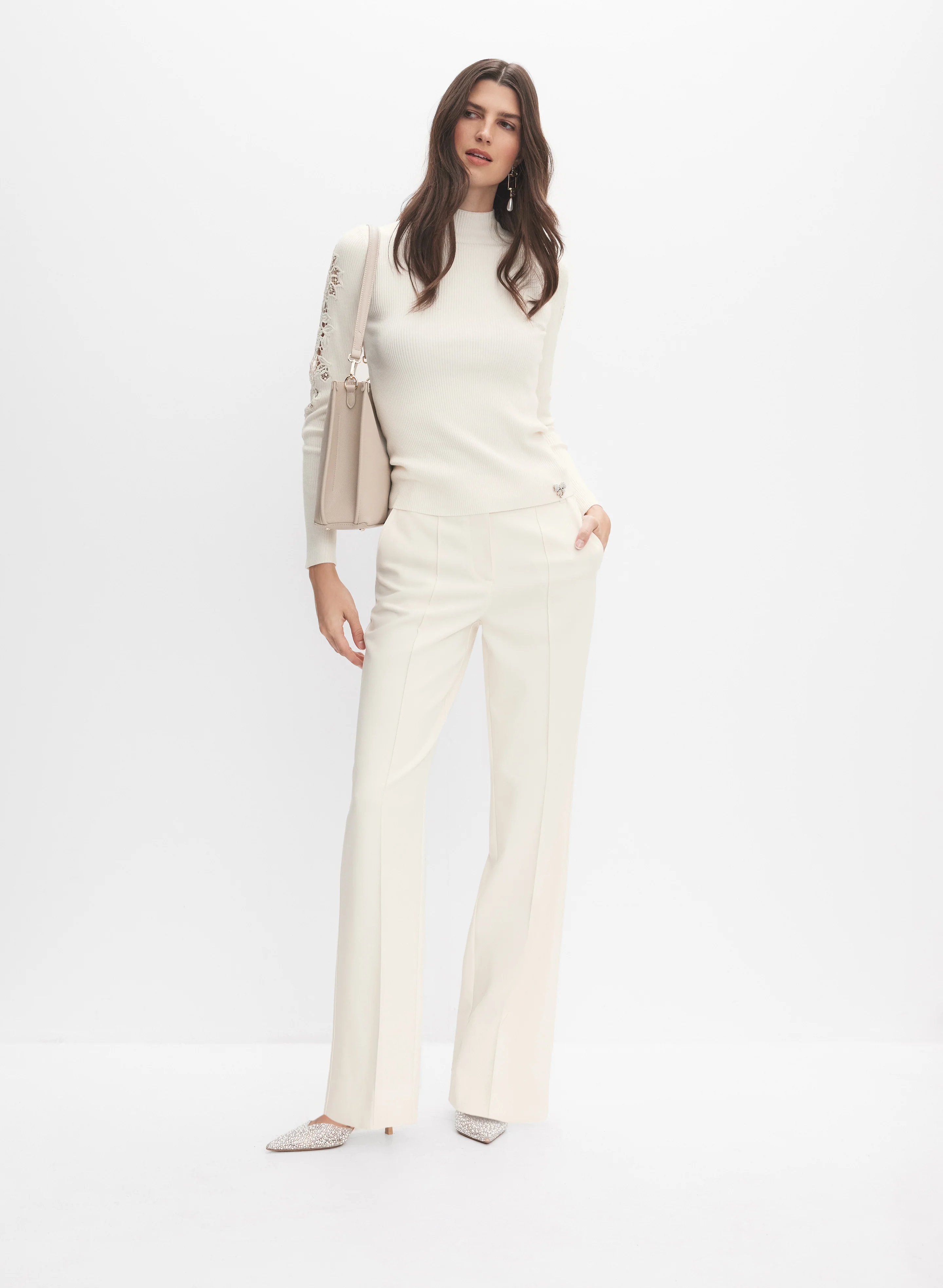 Lace Sleeve Sweater - Image 3