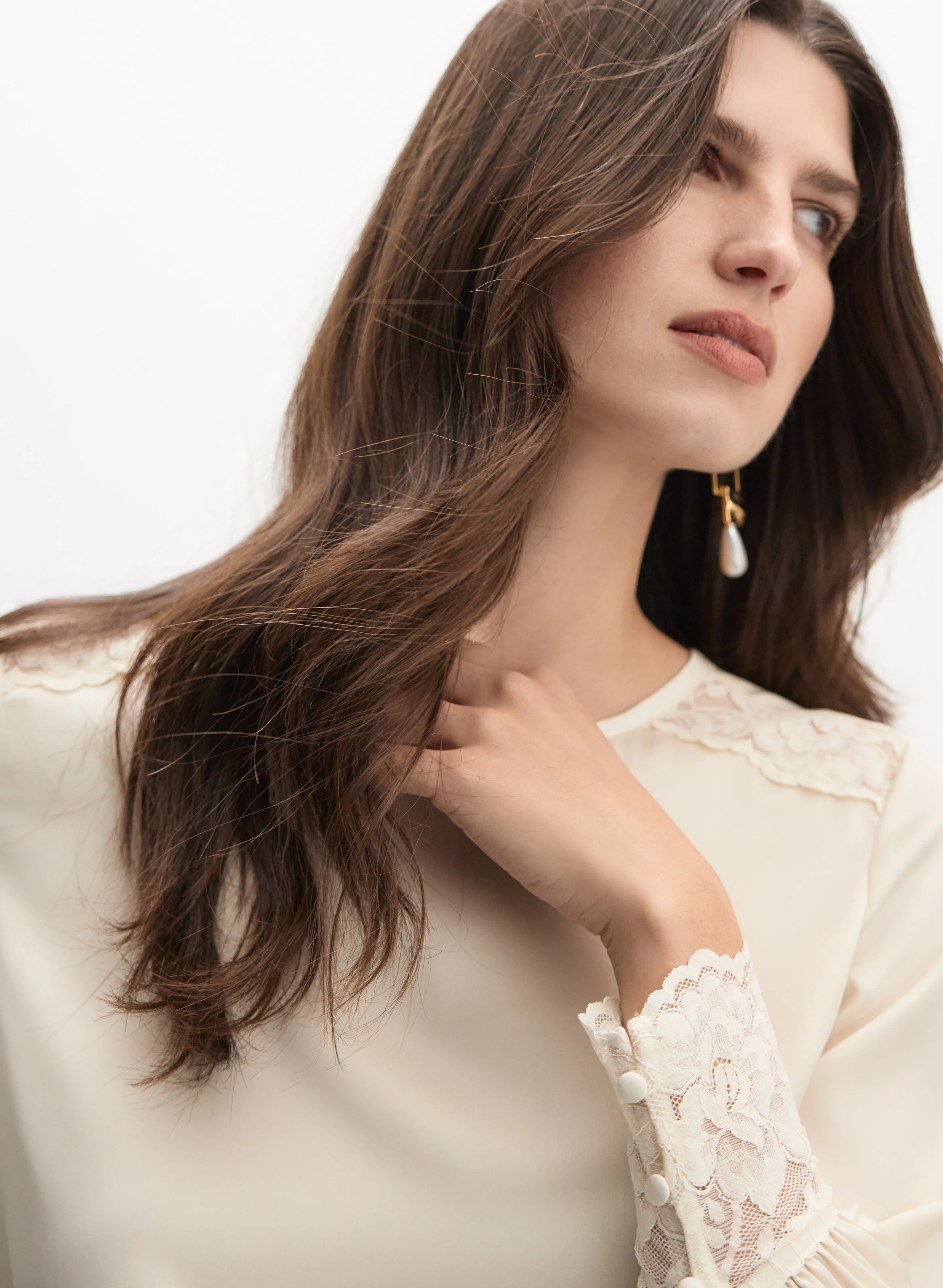 Lace Trim Blouse - Image 2