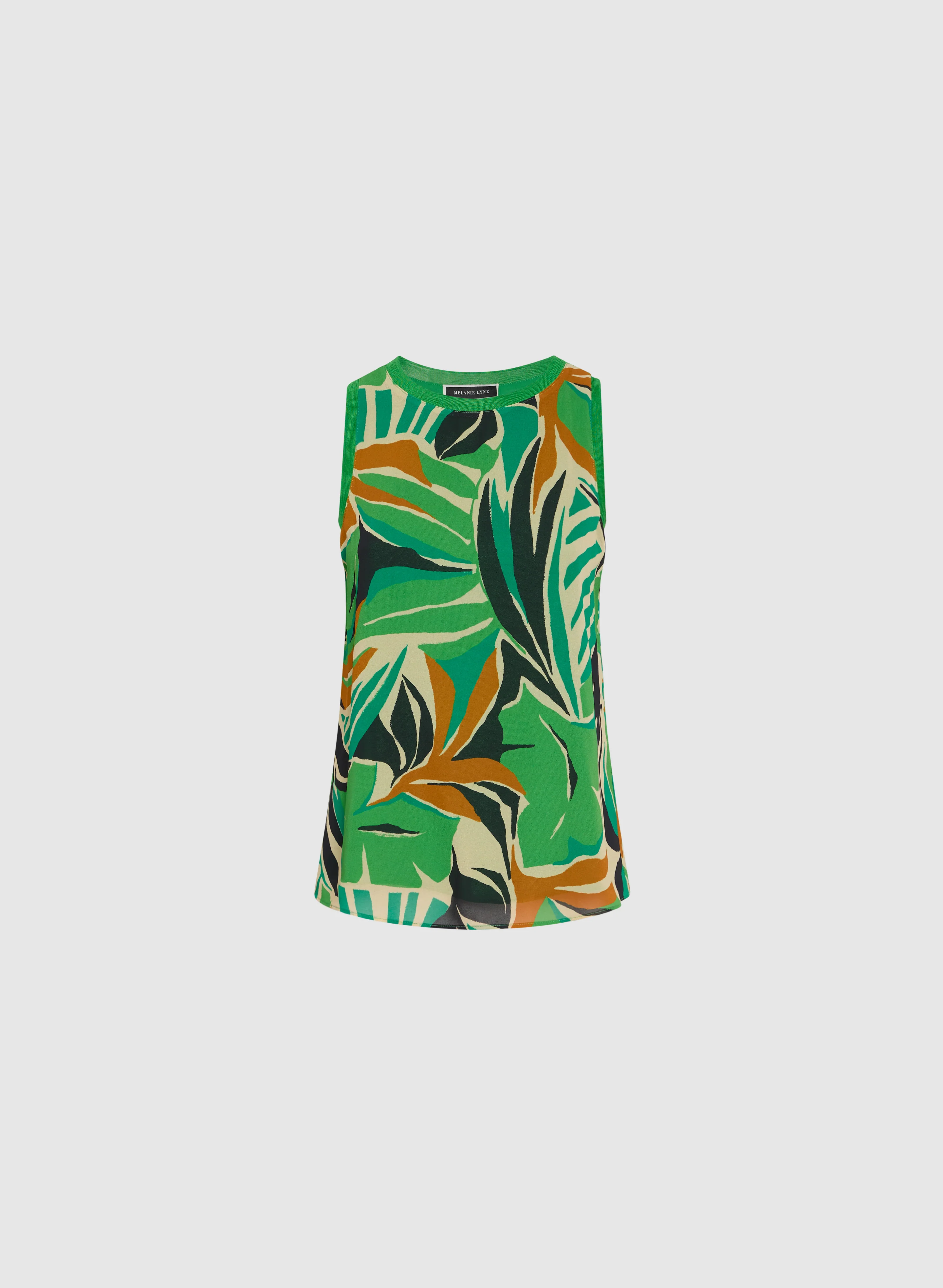 Leaf Print Sleeveless Blouse - Image 5