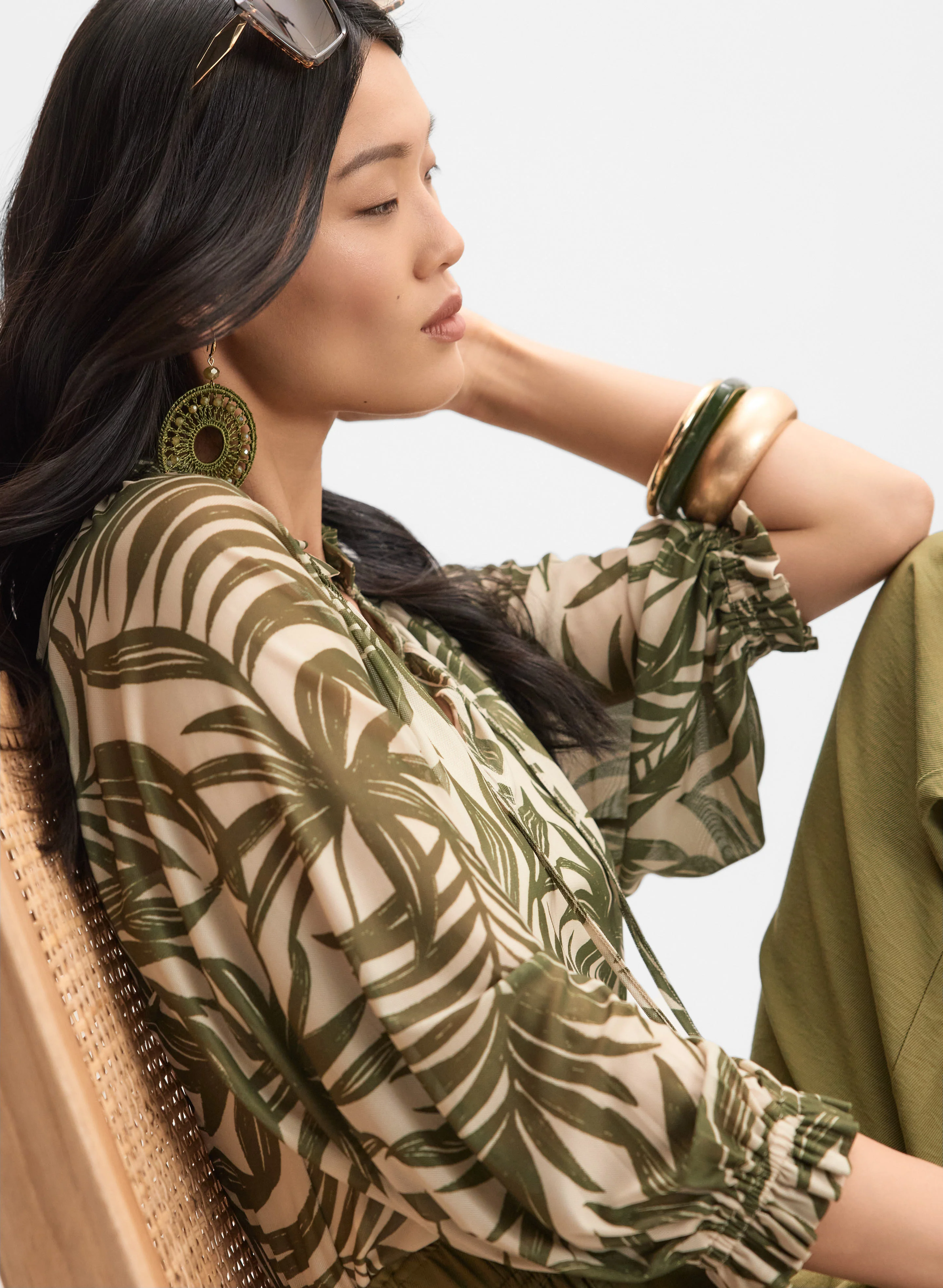 Leaf Print Top - Image 3