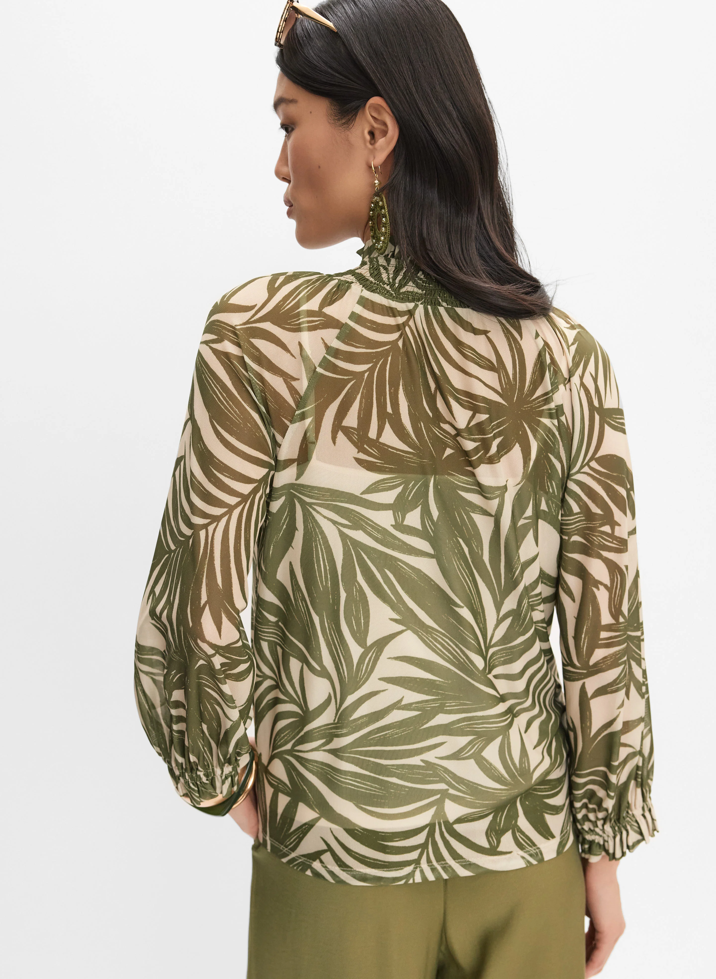 Leaf Print Top - Image 4