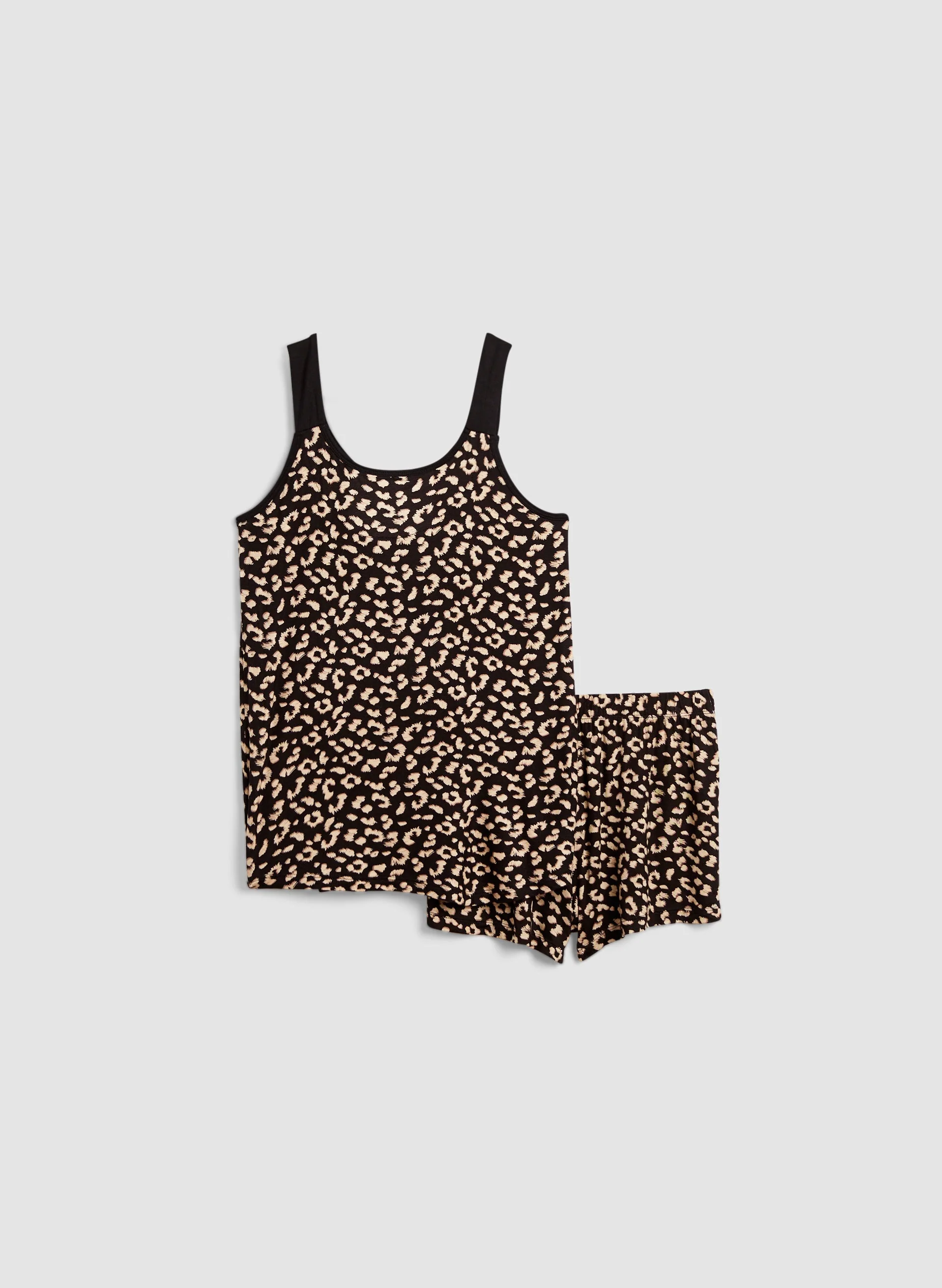 Leopard Print Heart Detail Pyjama Set - Image 8