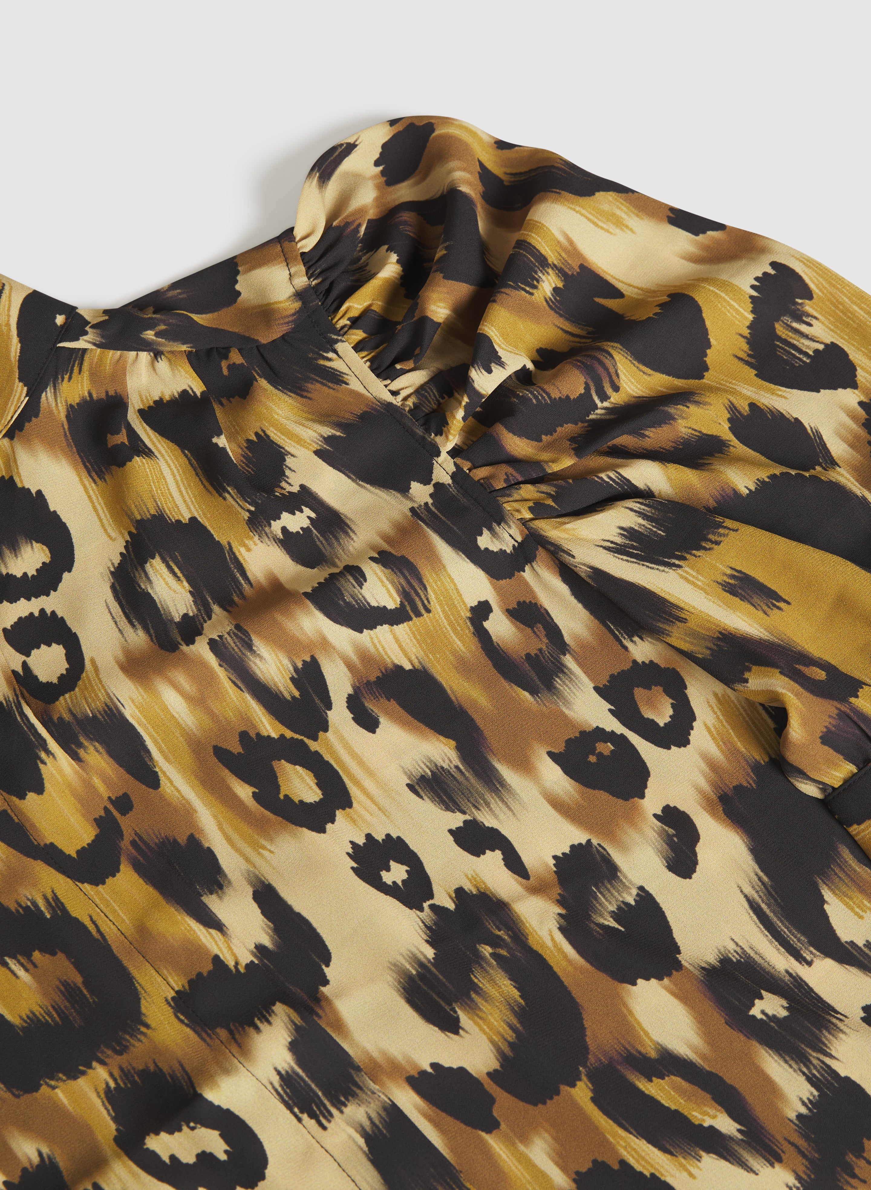 Leopard Puff Sleeve Blouse - Image 7