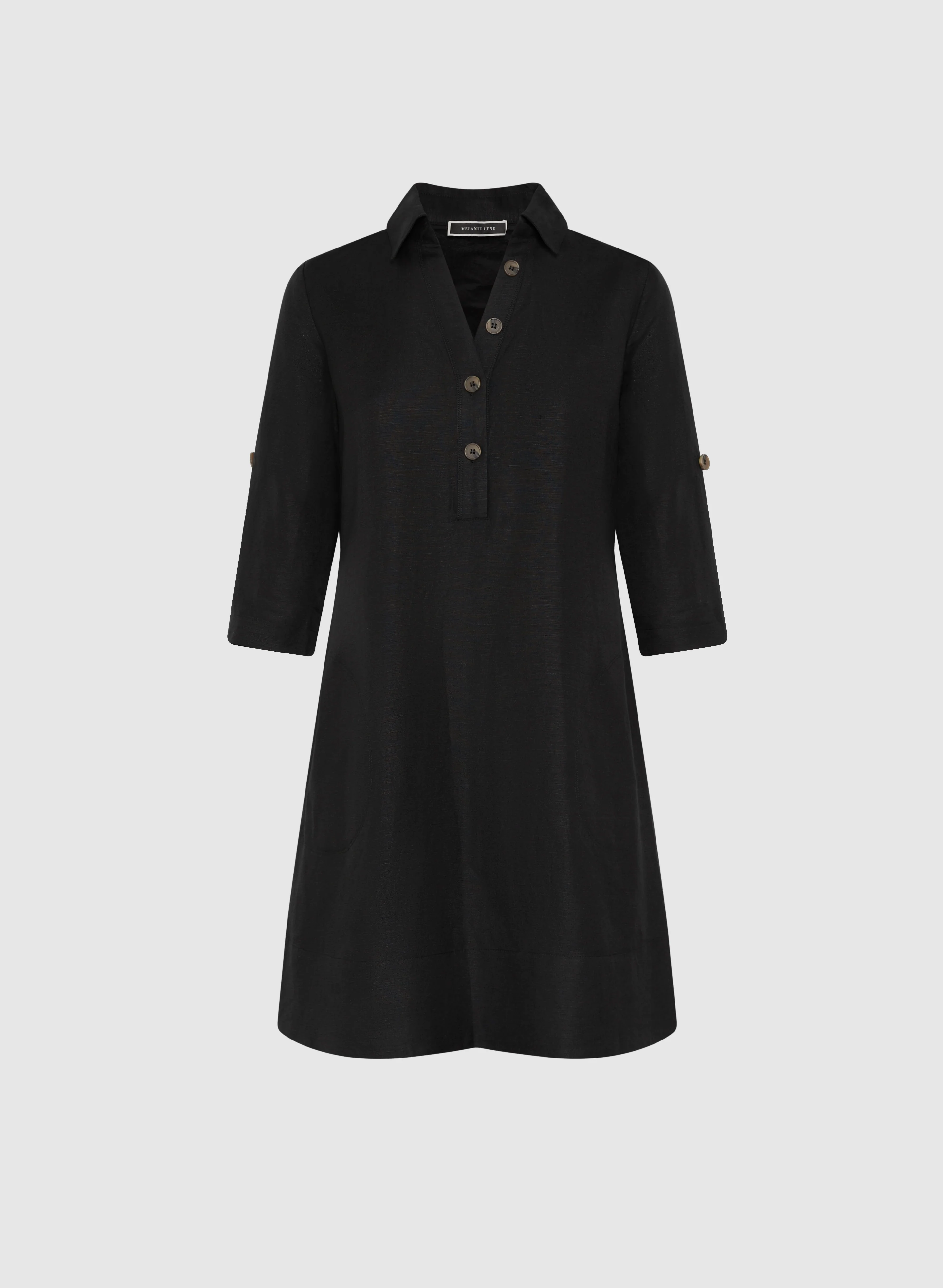 Linen-Blend Shirt Dress - Image 5