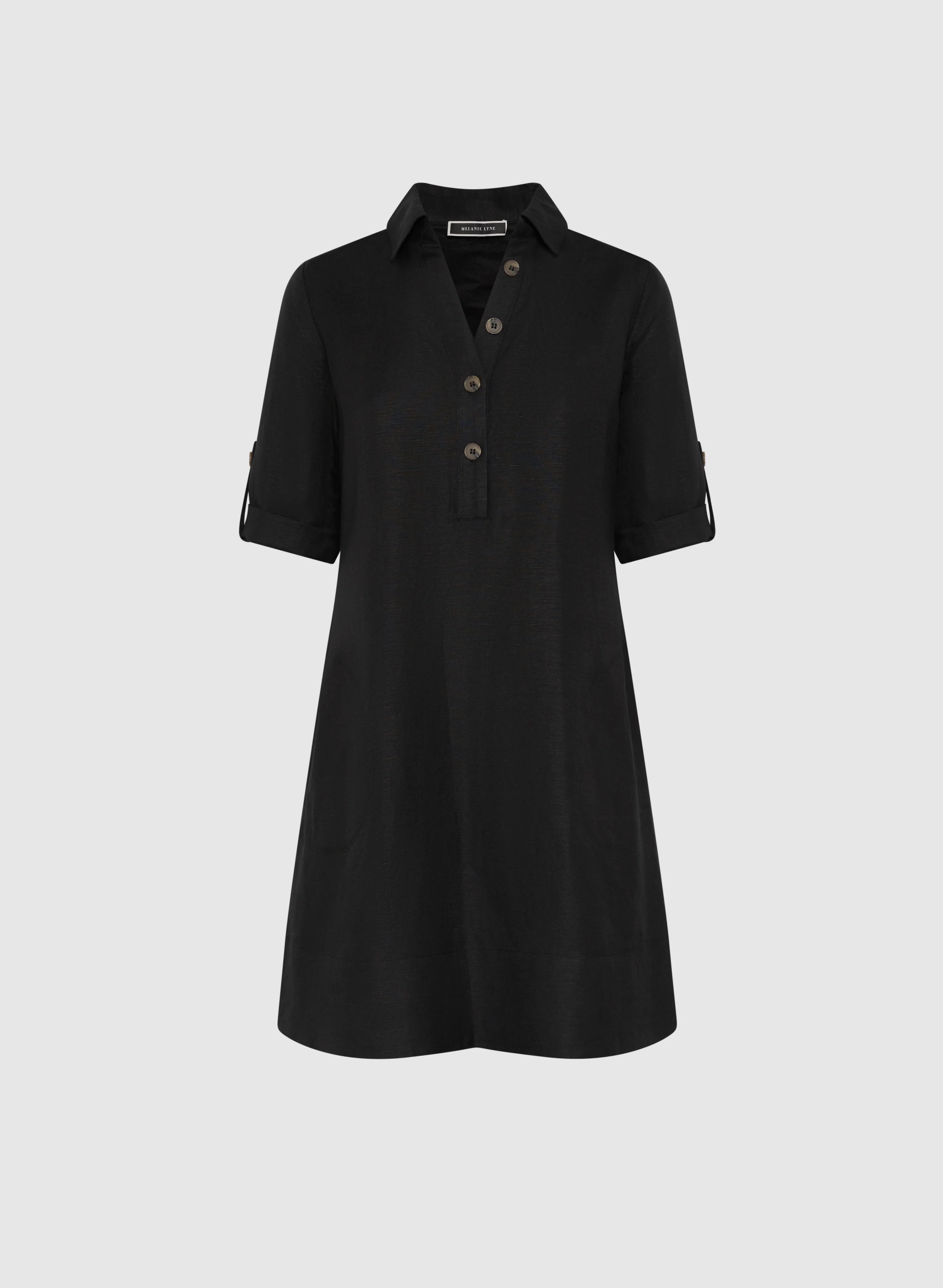 Linen-Blend Shirt Dress - Image 8
